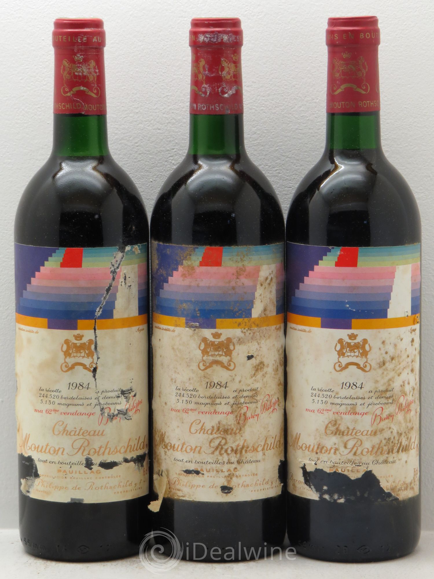 Château Mouton Rothschild 1er Grand Cru Classé 1984 - Lot de 12 bouteilles - 3