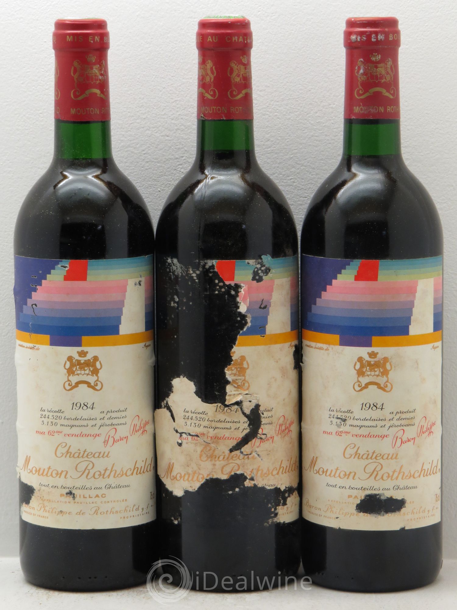 Château Mouton Rothschild 1er Grand Cru Classé 1984 - Lot de 12 bouteilles - 4