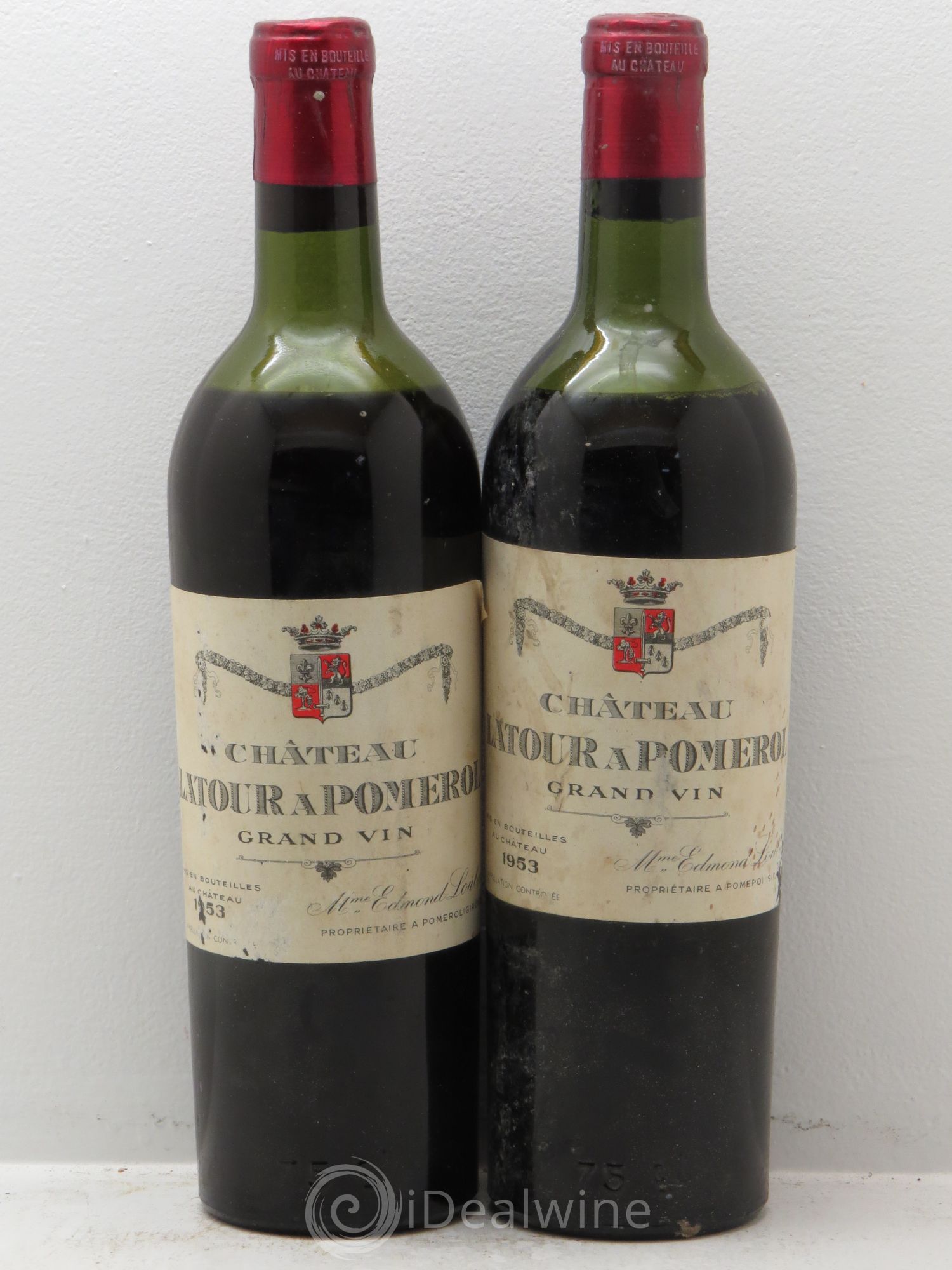 Château Latour à Pomerol 1953 - Lot de 2 bouteilles - 0