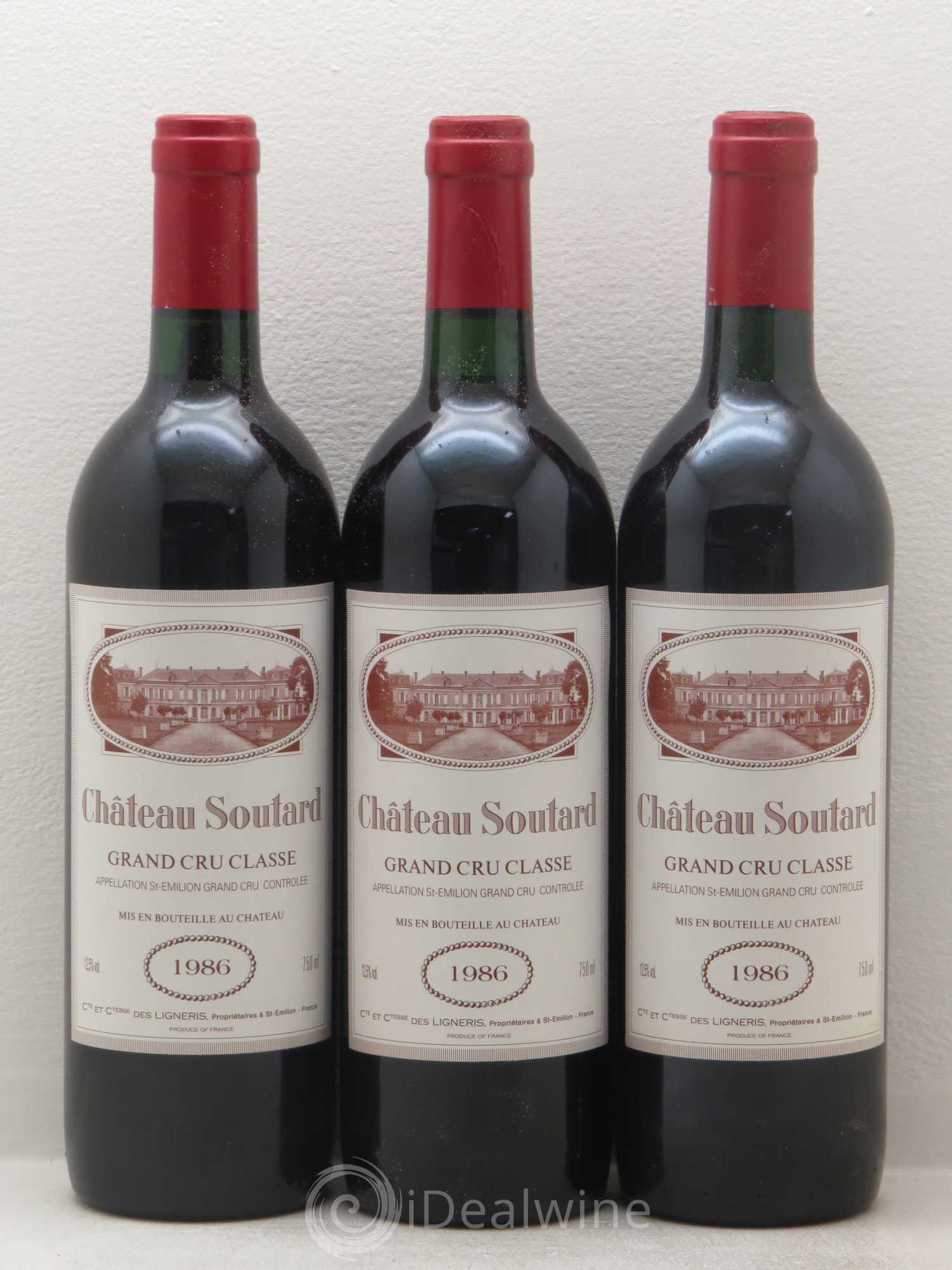 Château Soutard Grand Cru Classé 1986 - Lot de 12 bouteilles - 1