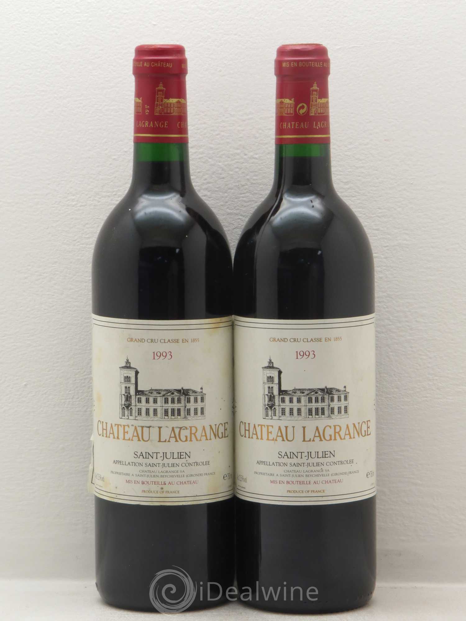 Château Lagrange 3ème Grand Cru Classé 1993 - Lot de 2 bouteilles - 0