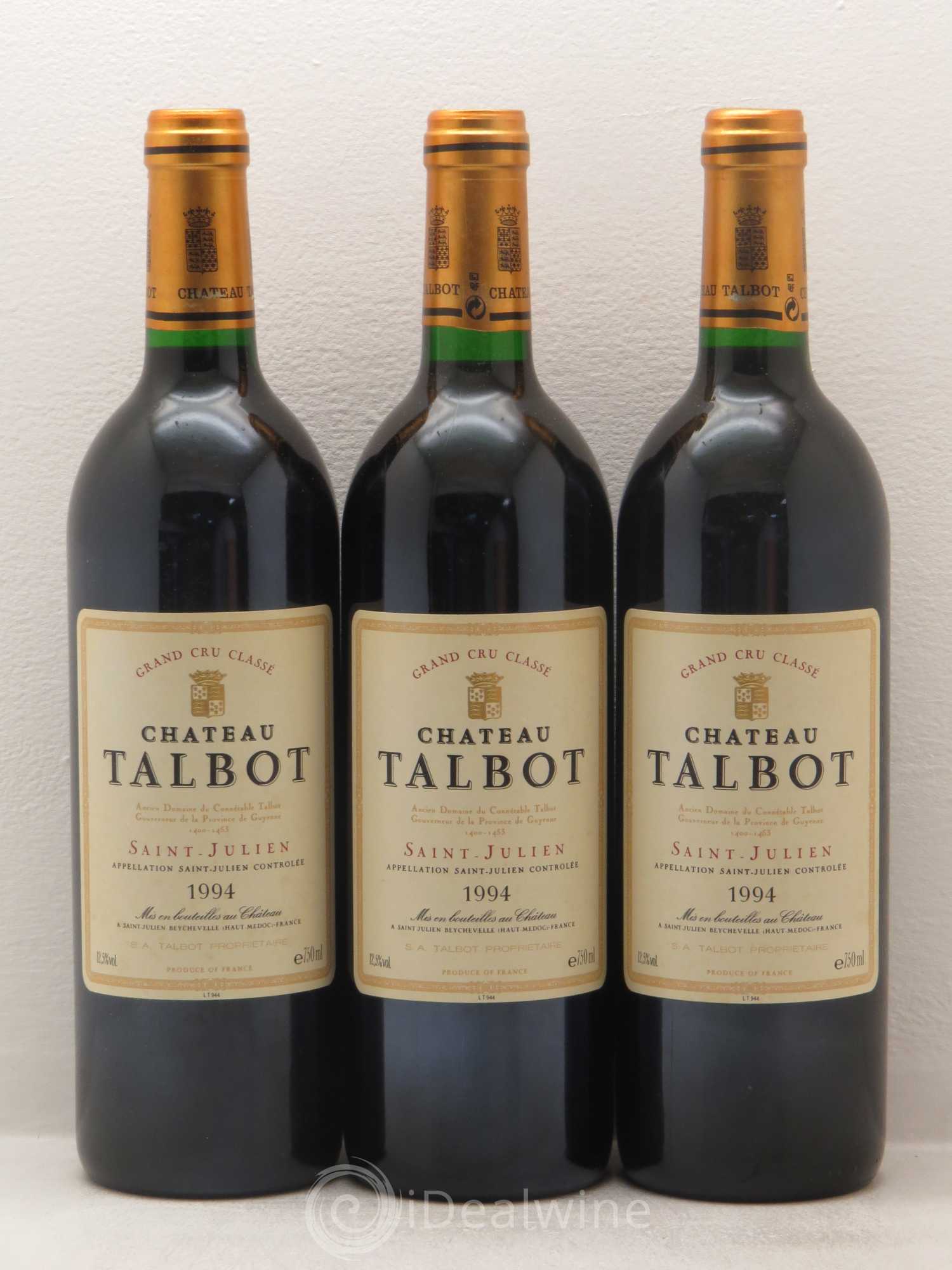 Château Talbot 4ème Grand Cru Classé 1994 - Lot de 12 bouteilles - 1