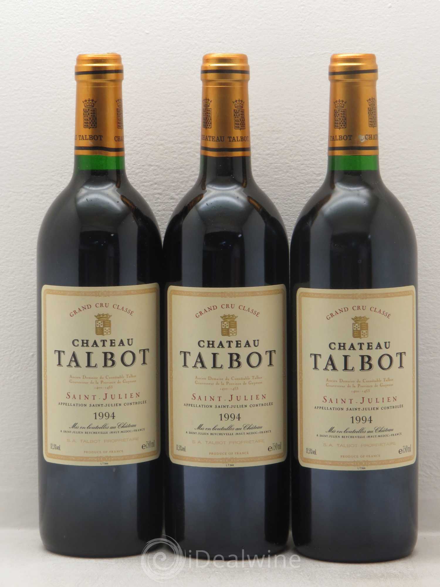 Château Talbot 4ème Grand Cru Classé 1994 - Lot de 12 bouteilles - 4