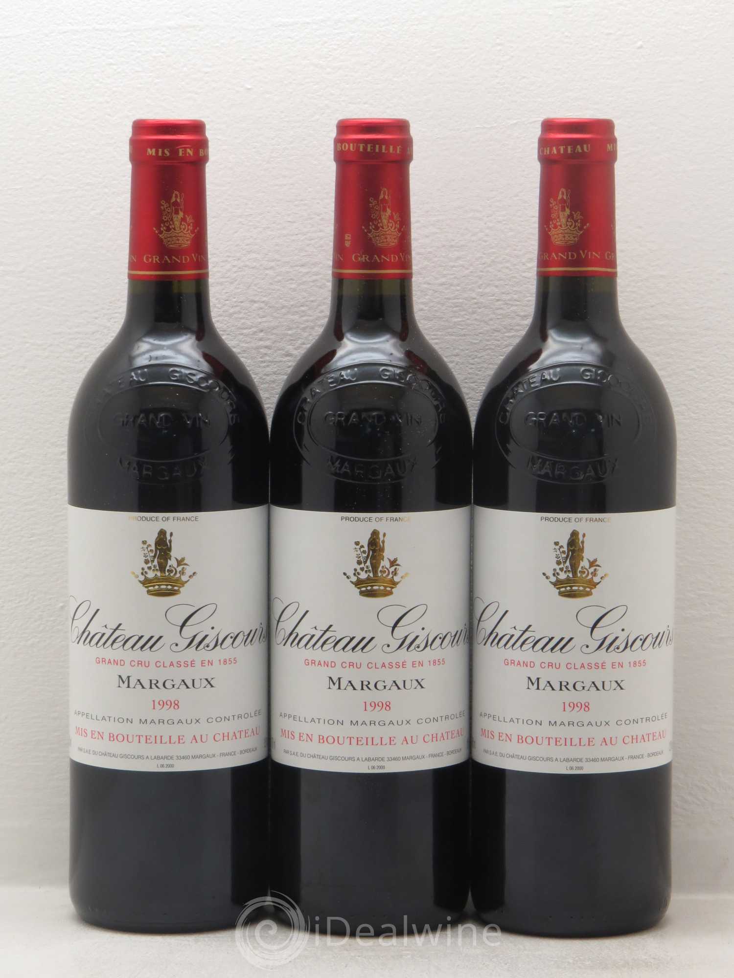 Château Giscours 3ème Grand Cru Classé 1998 - Lot de 12 bouteilles - 1