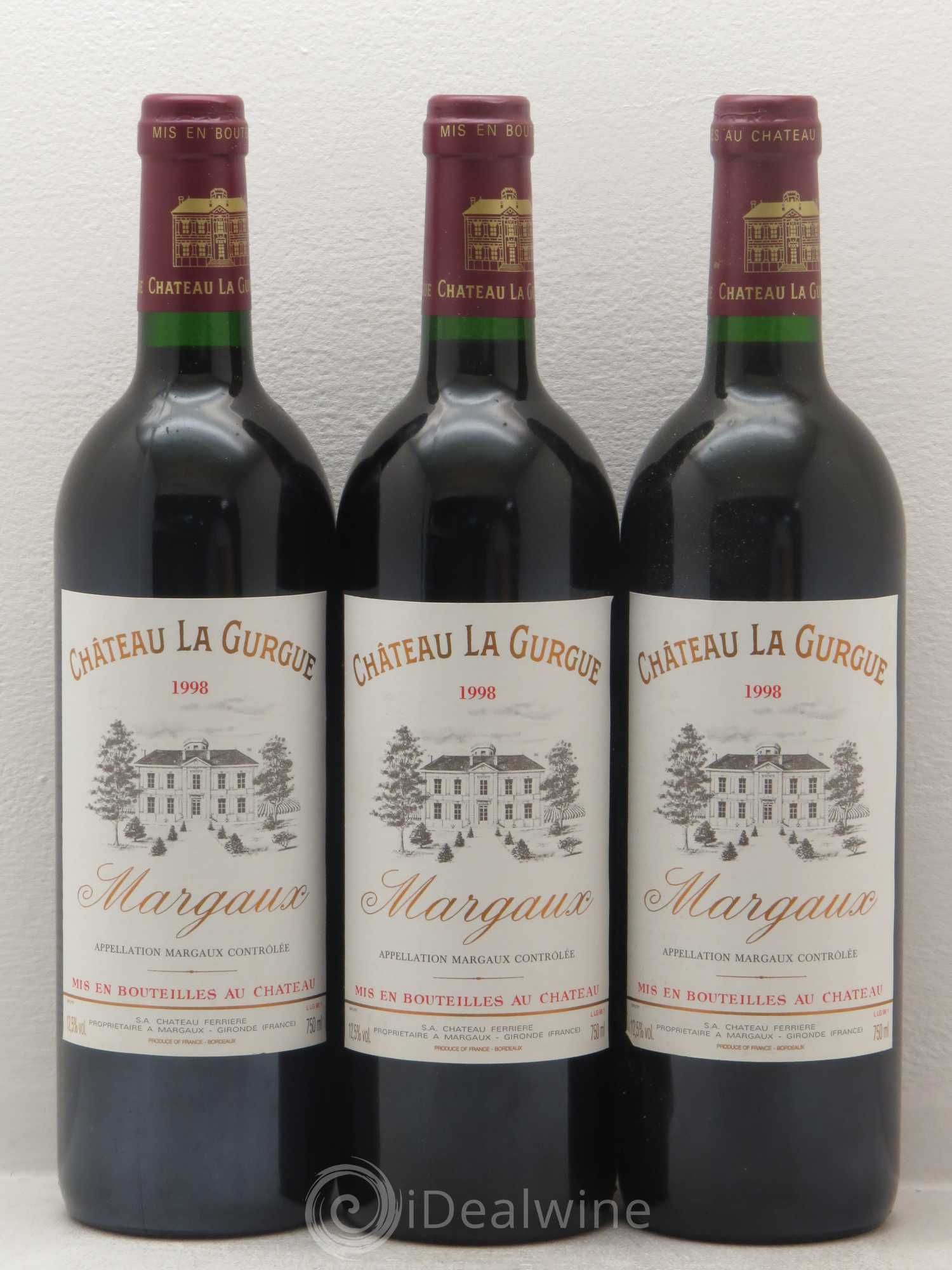 Château la Gurgue Cru Bourgeois 1998 - Lot de 12 bouteilles - 1