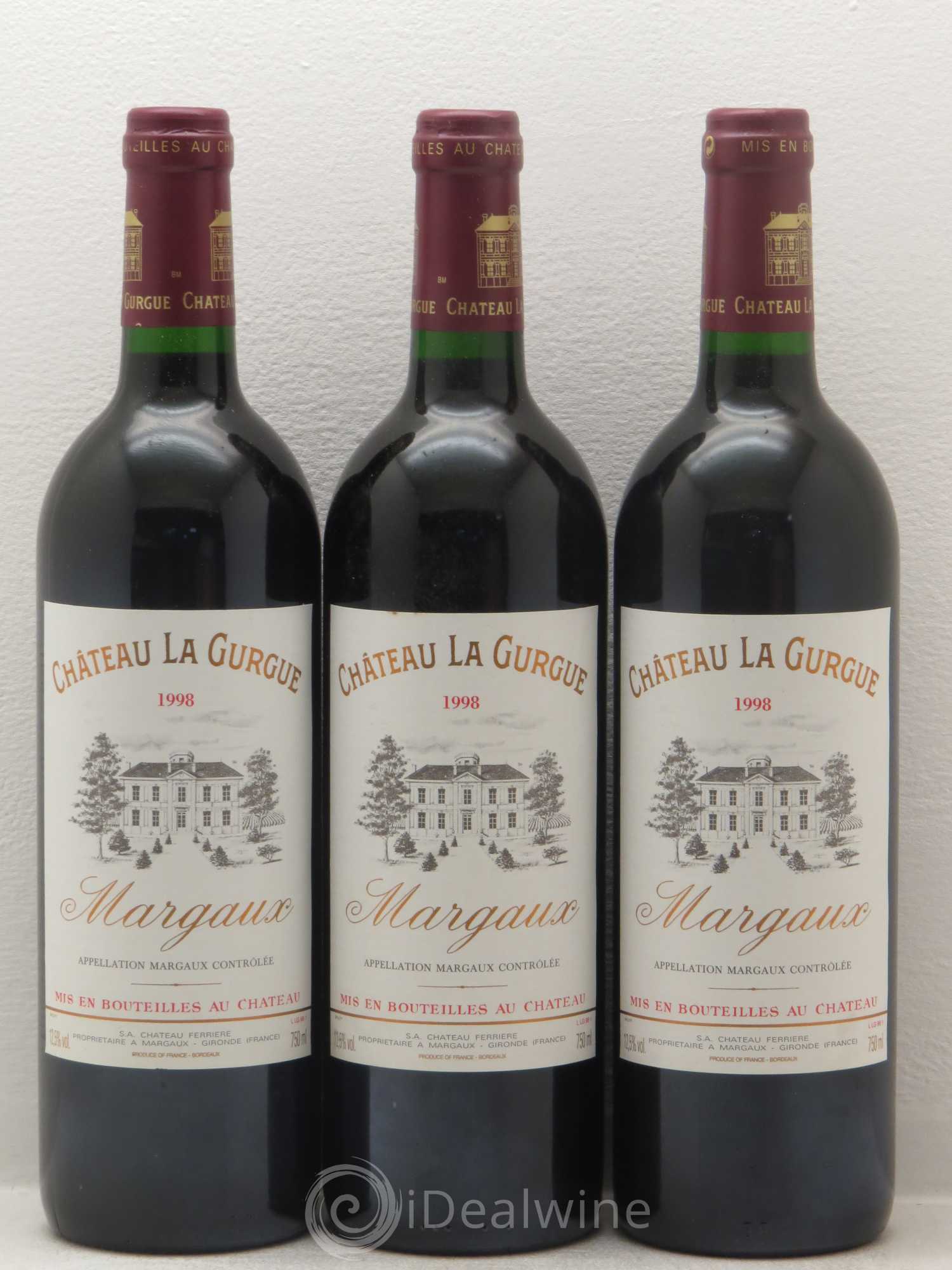 Château la Gurgue Cru Bourgeois 1998 - Lot de 12 bouteilles - 2
