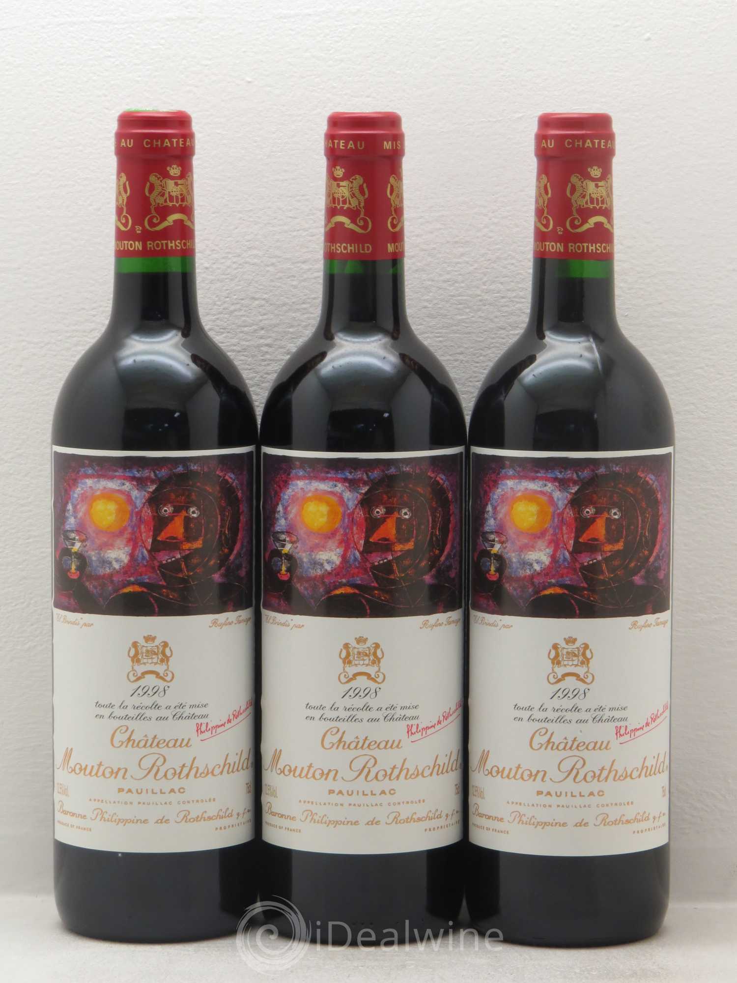 Château Mouton Rothschild 1er Grand Cru Classé 1998 - Lot de 6 bouteilles - 2
