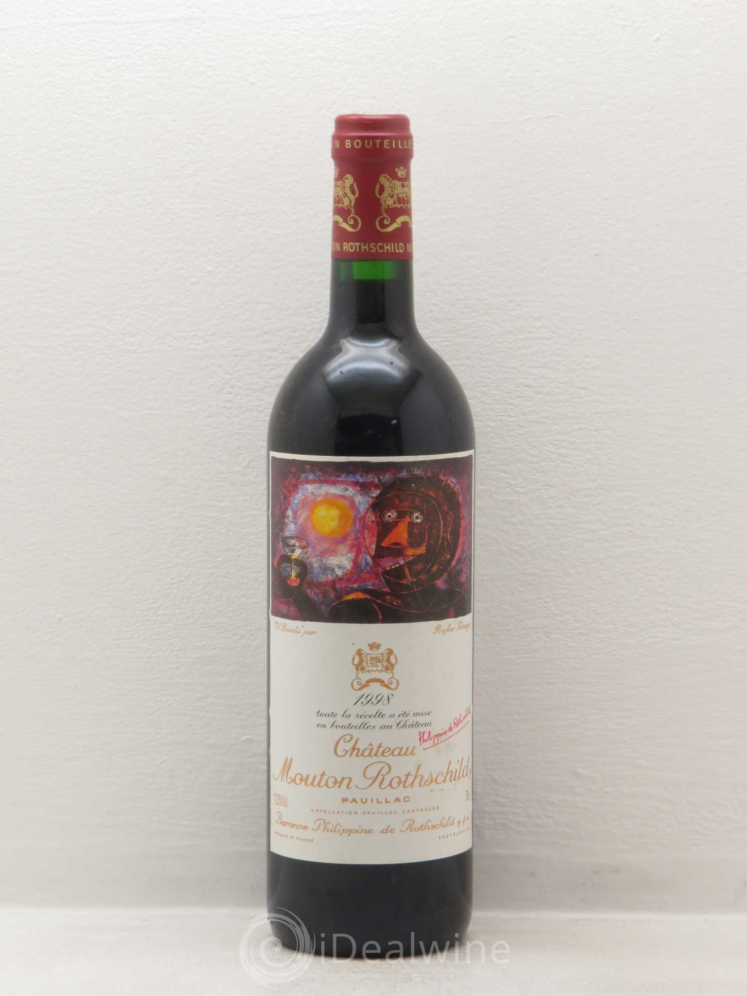 Château Mouton Rothschild 1er Grand Cru Classé 1998 - Lot de 1 bouteille - 0