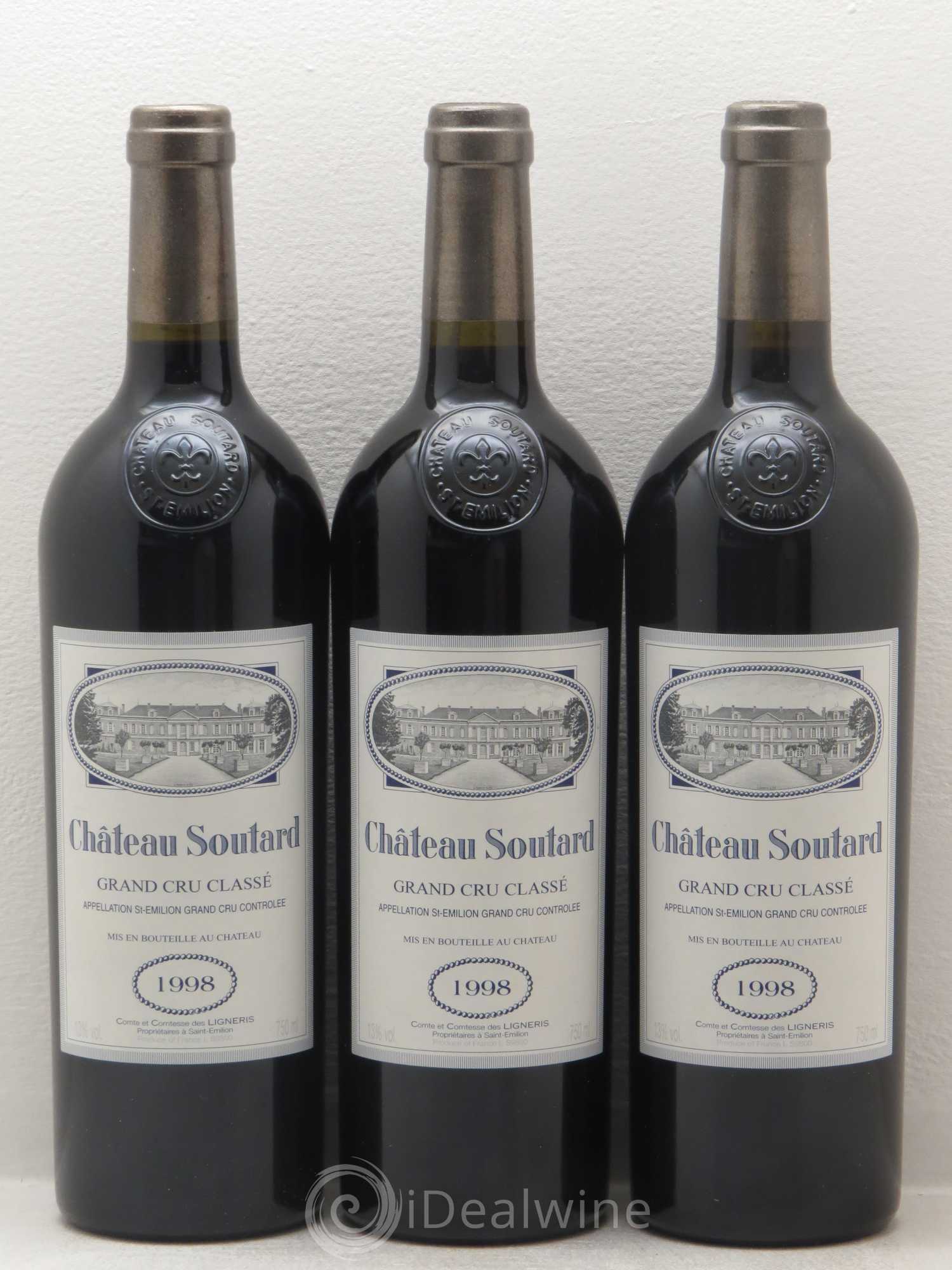Château Soutard Grand Cru Classé 1998 - Lot de 12 bouteilles - 2
