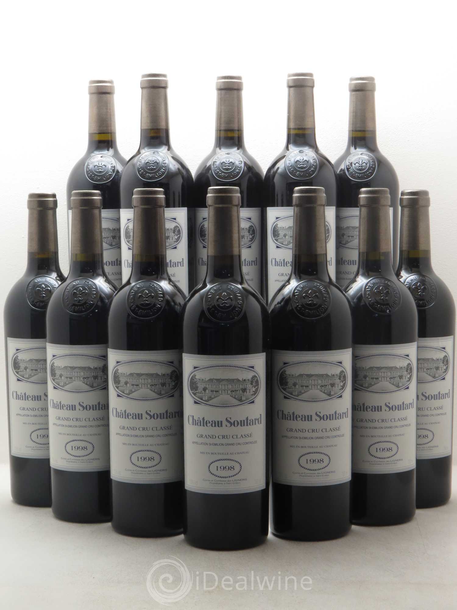 Château Soutard Grand Cru Classé 1998 - Lot de 12 bouteilles - 0