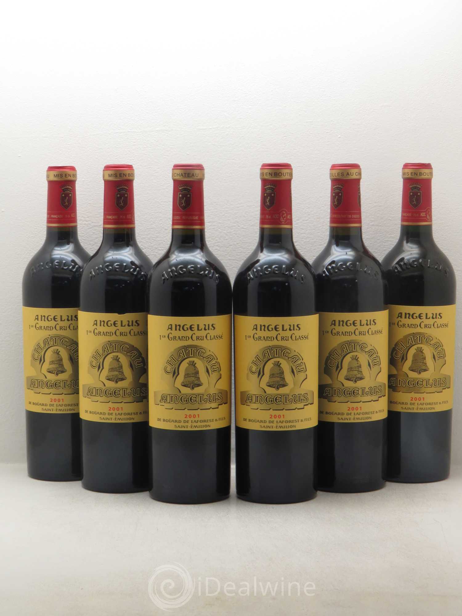Château Angélus 1er Grand Cru Classé A 2001 - Lot de 6 bouteilles - 0