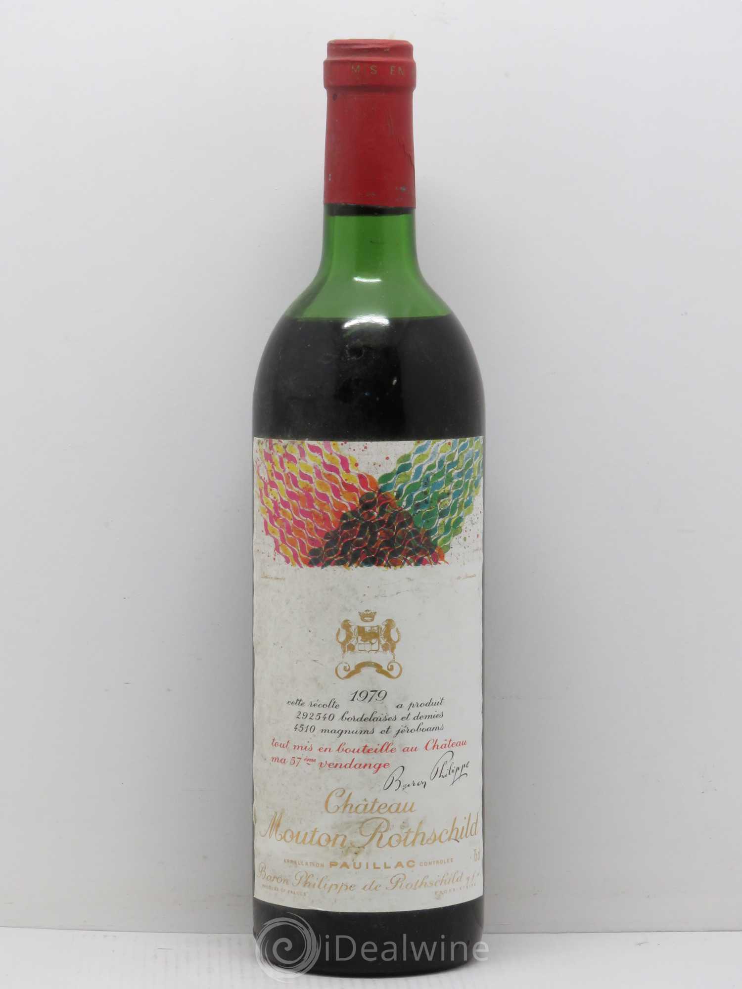 Château Mouton Rothschild 1er Grand Cru Classé 1979 - Lot de 1 bouteille - 0