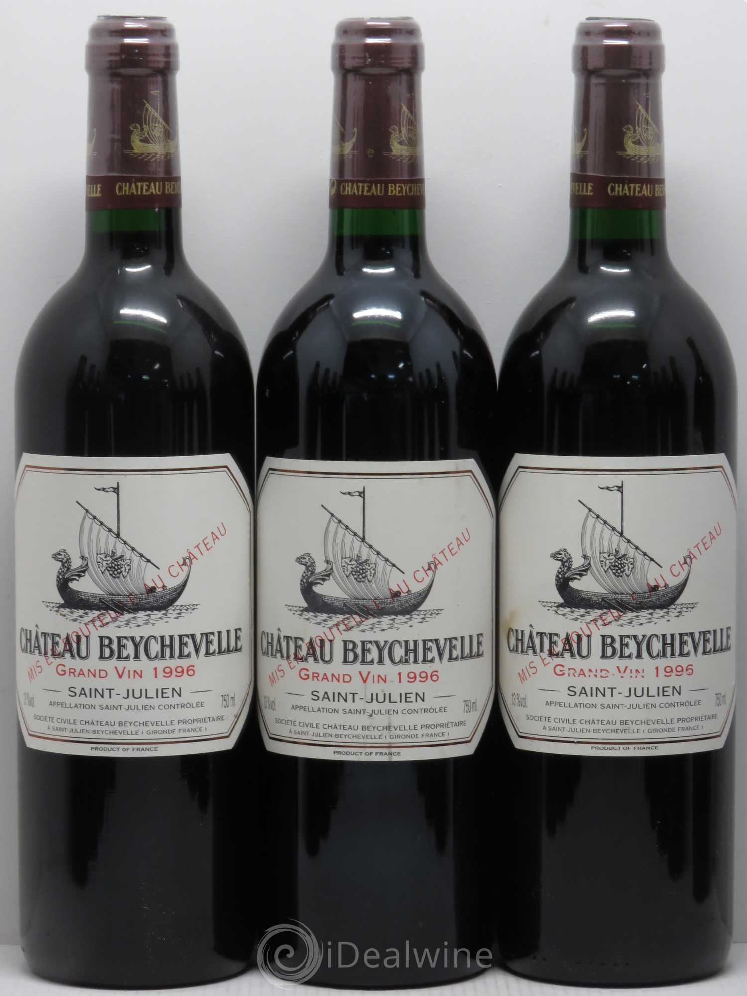 Château Beychevelle 4ème Grand Cru Classé 1996 - Lot de 12 bouteilles - 1