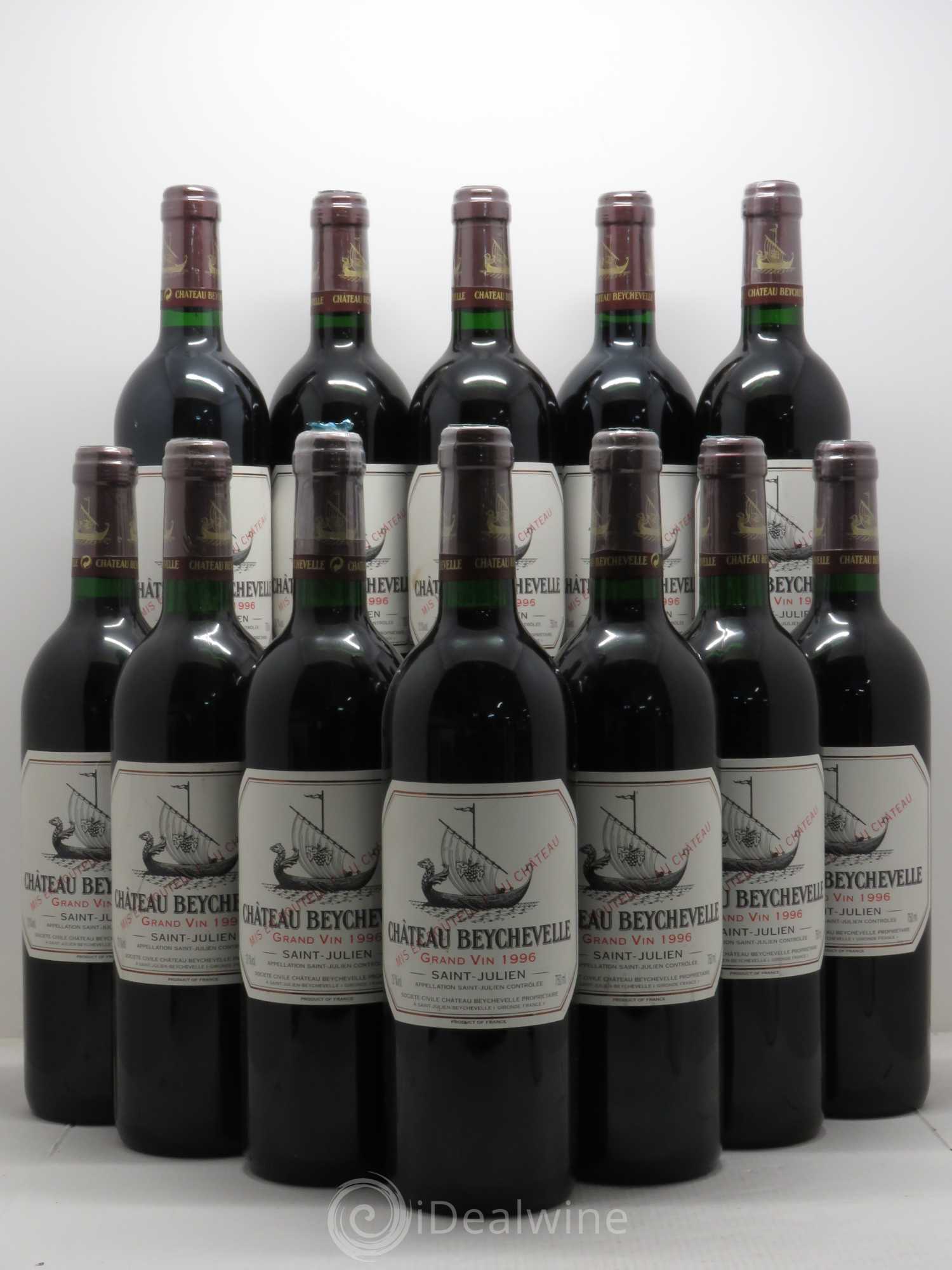 Château Beychevelle 4ème Grand Cru Classé 1996 - Lot de 12 bouteilles - 0