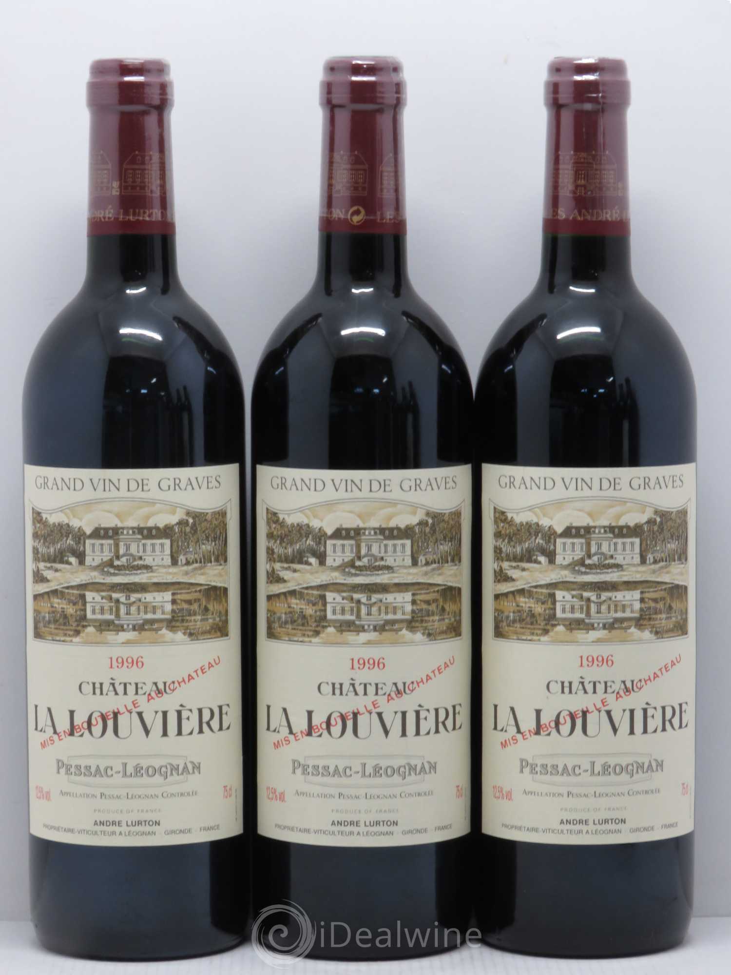 Château la Louvière (sans prix de réserve) 1996 - Lot de 6 bouteilles - 1