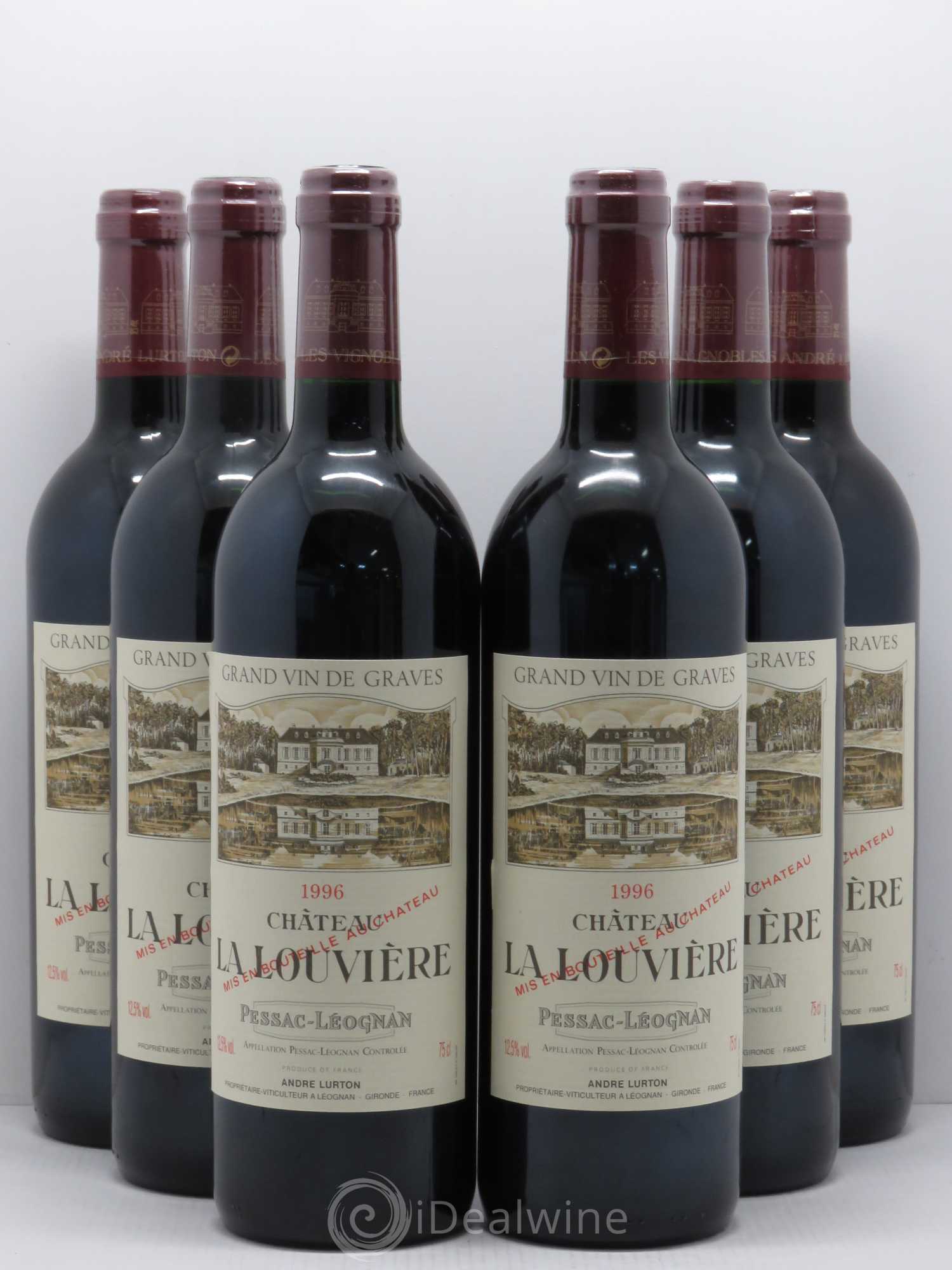 Château la Louvière (sans prix de réserve) 1996 - Lot de 6 bouteilles - 0