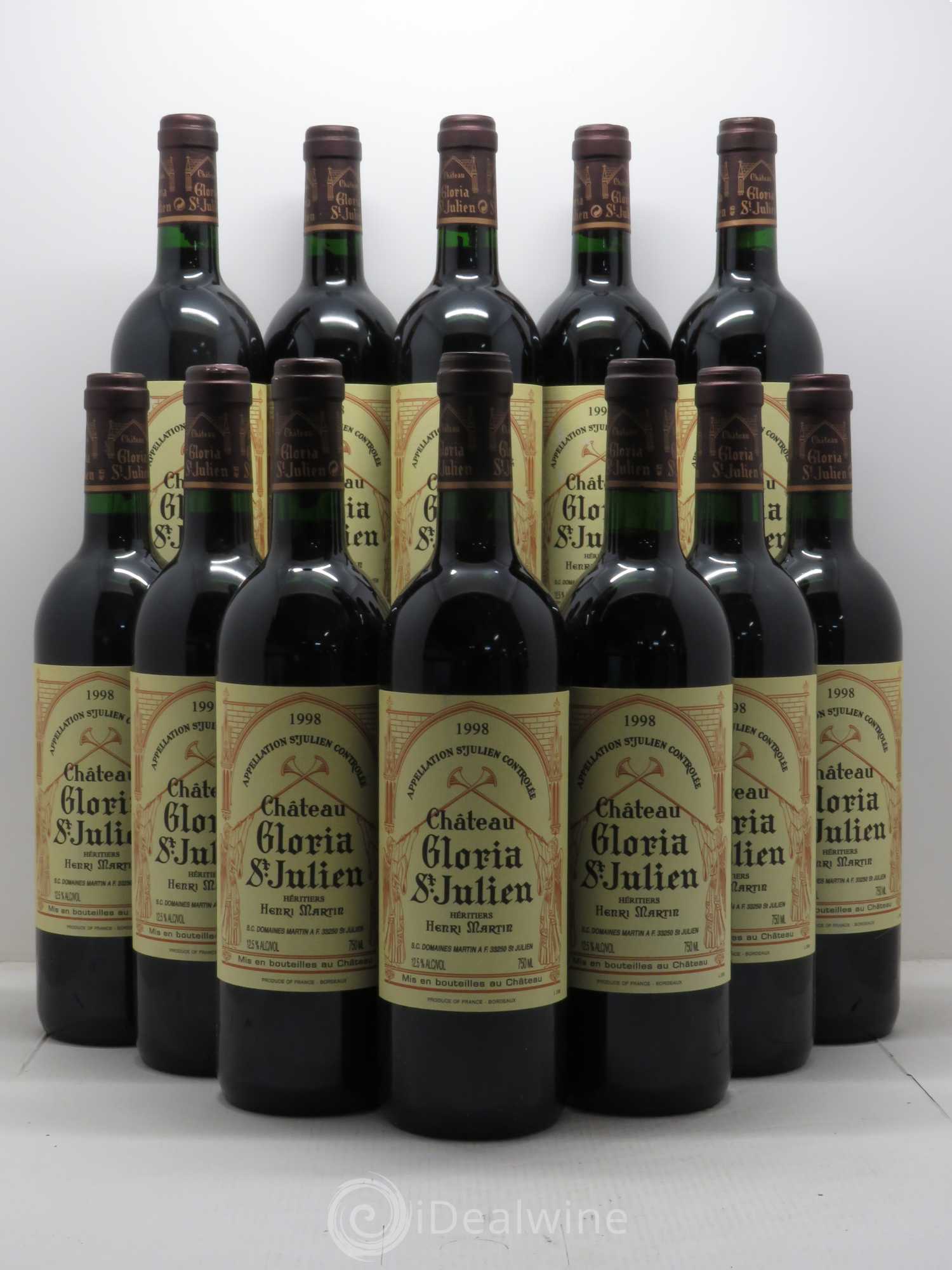 Château Gloria 1998 - Lot de 12 bouteilles - 0