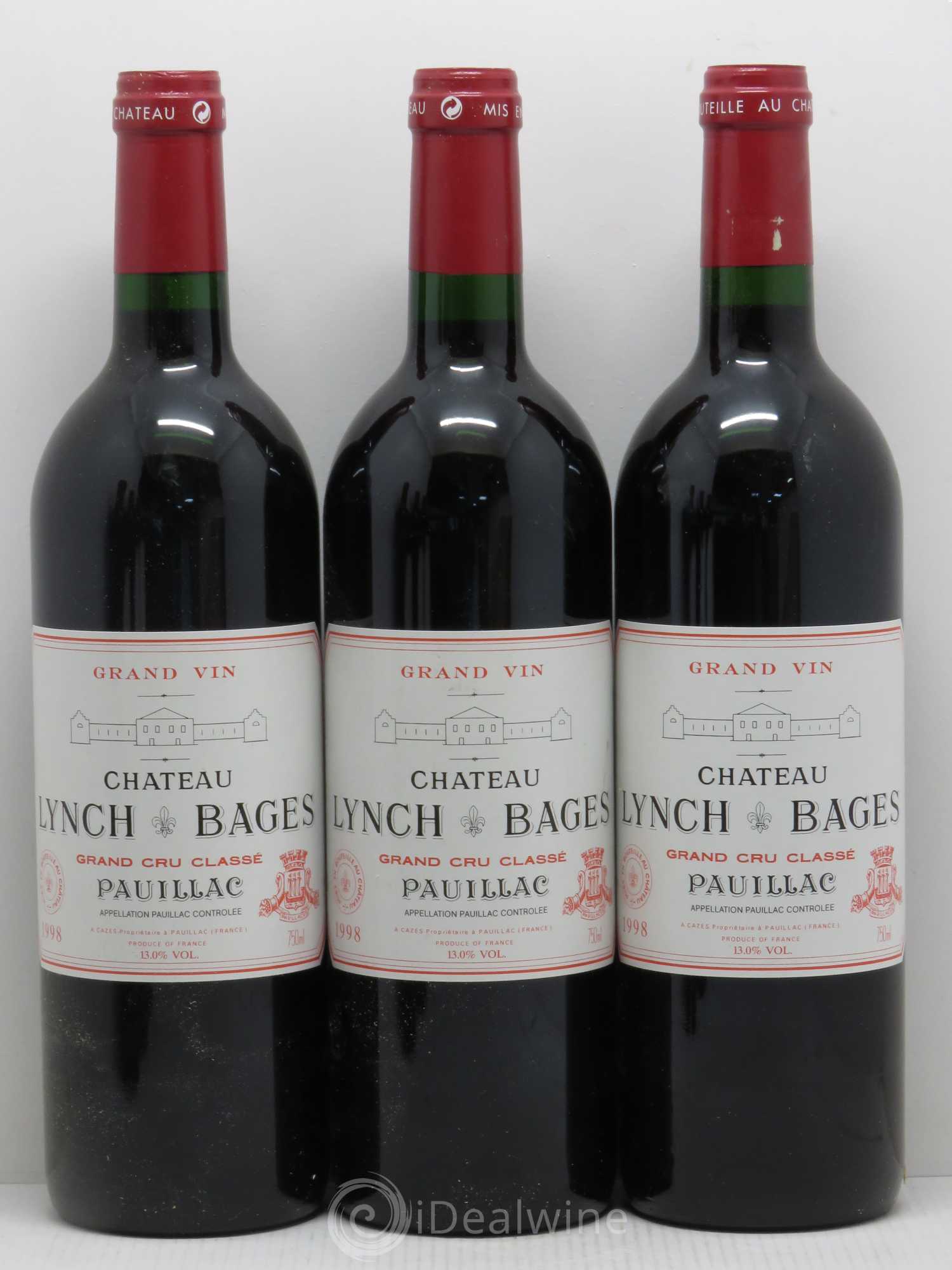 Château Lynch Bages 5ème Grand Cru Classé 1998 - Lot de 6 bouteilles - 1