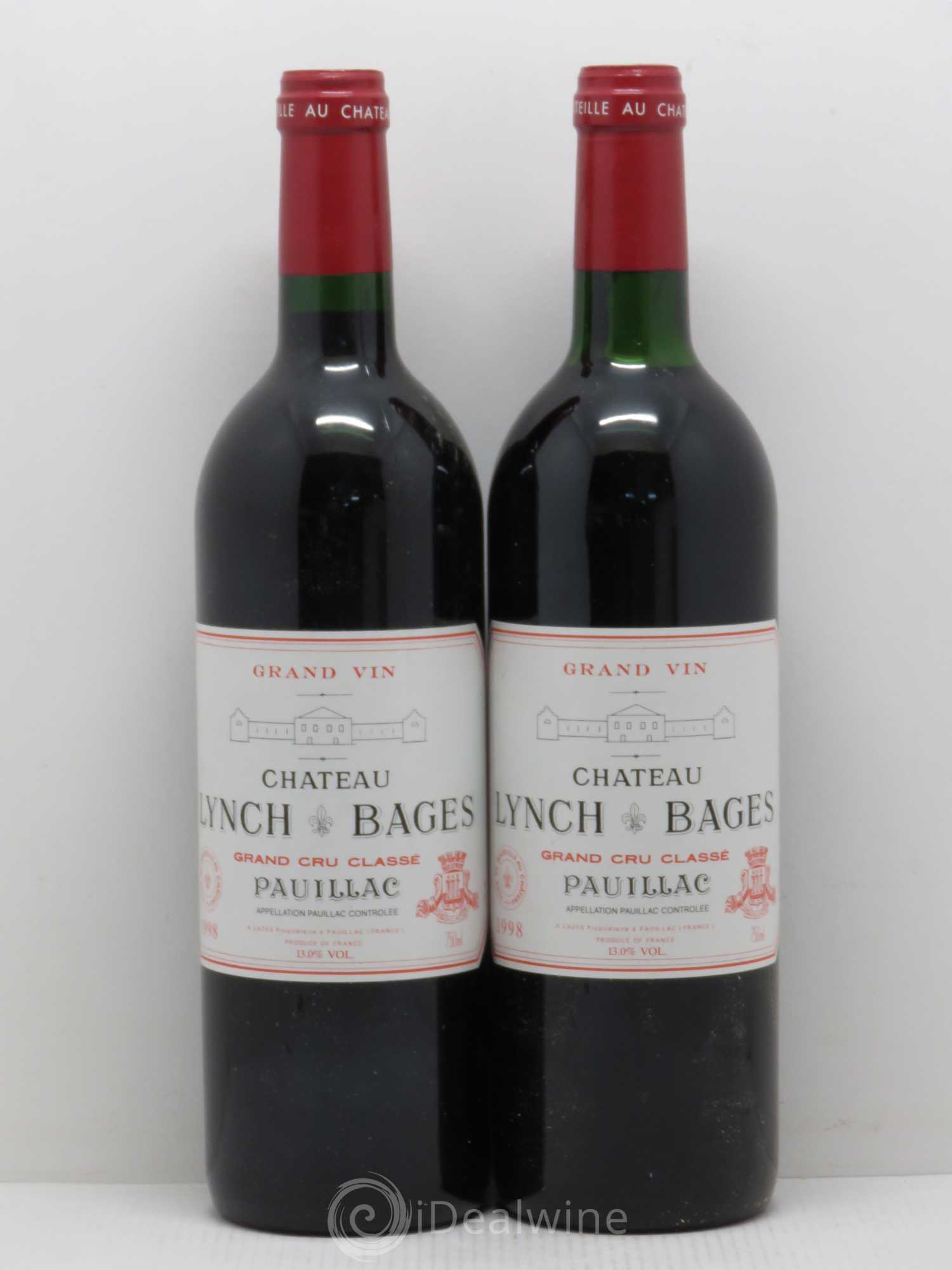 Château Lynch Bages 5ème Grand Cru Classé 1998 - Lot de 5 bouteilles - 2