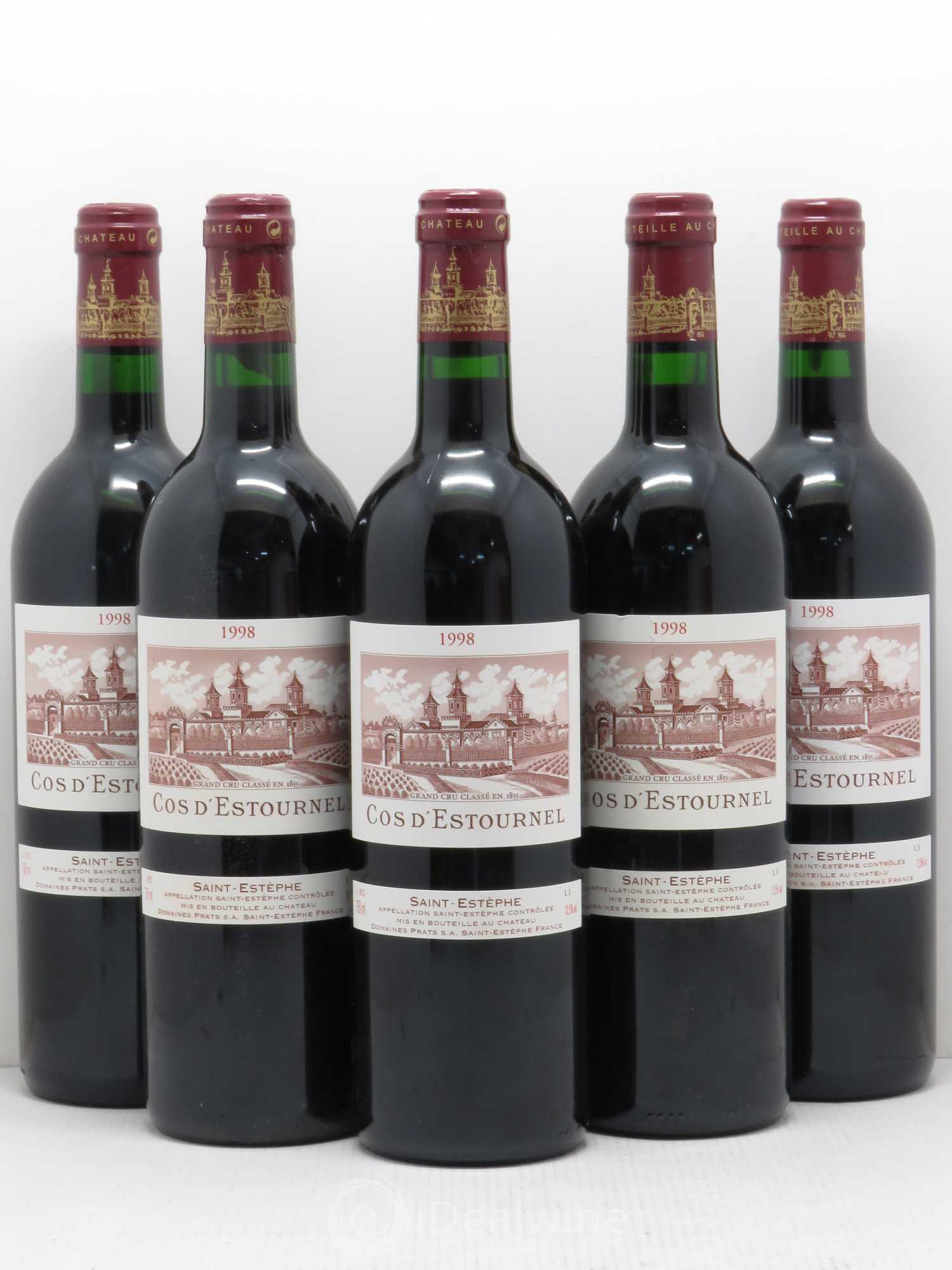 Cos d'Estournel 2ème Grand Cru Classé 1998 - Lot de 5 bouteilles - 0