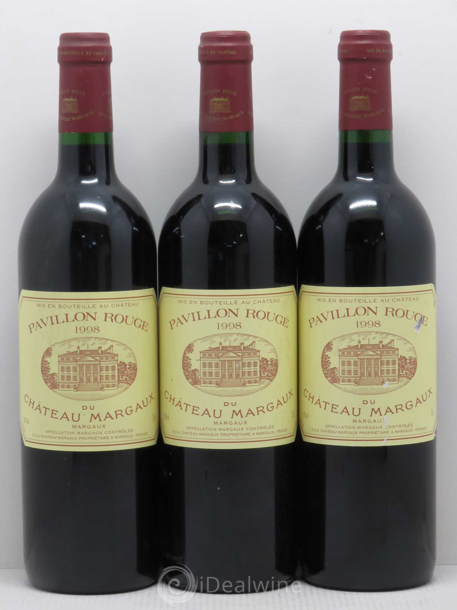 Pavillon Rouge du Château Margaux Second Vin 1998 - Lot de 3 bouteilles - 0