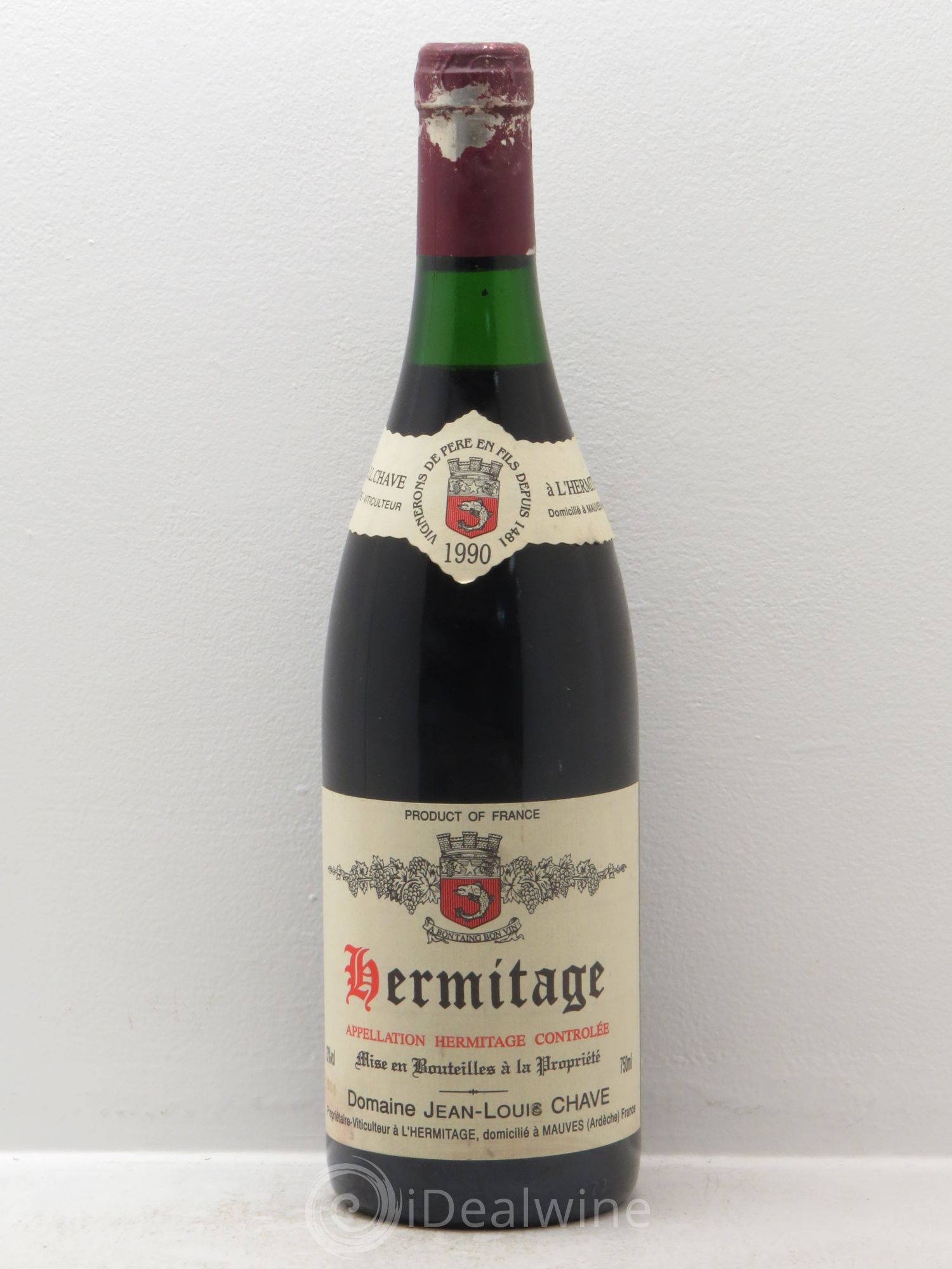 Hermitage Jean-Louis Chave 1990 - Lot de 1 bouteille - 0