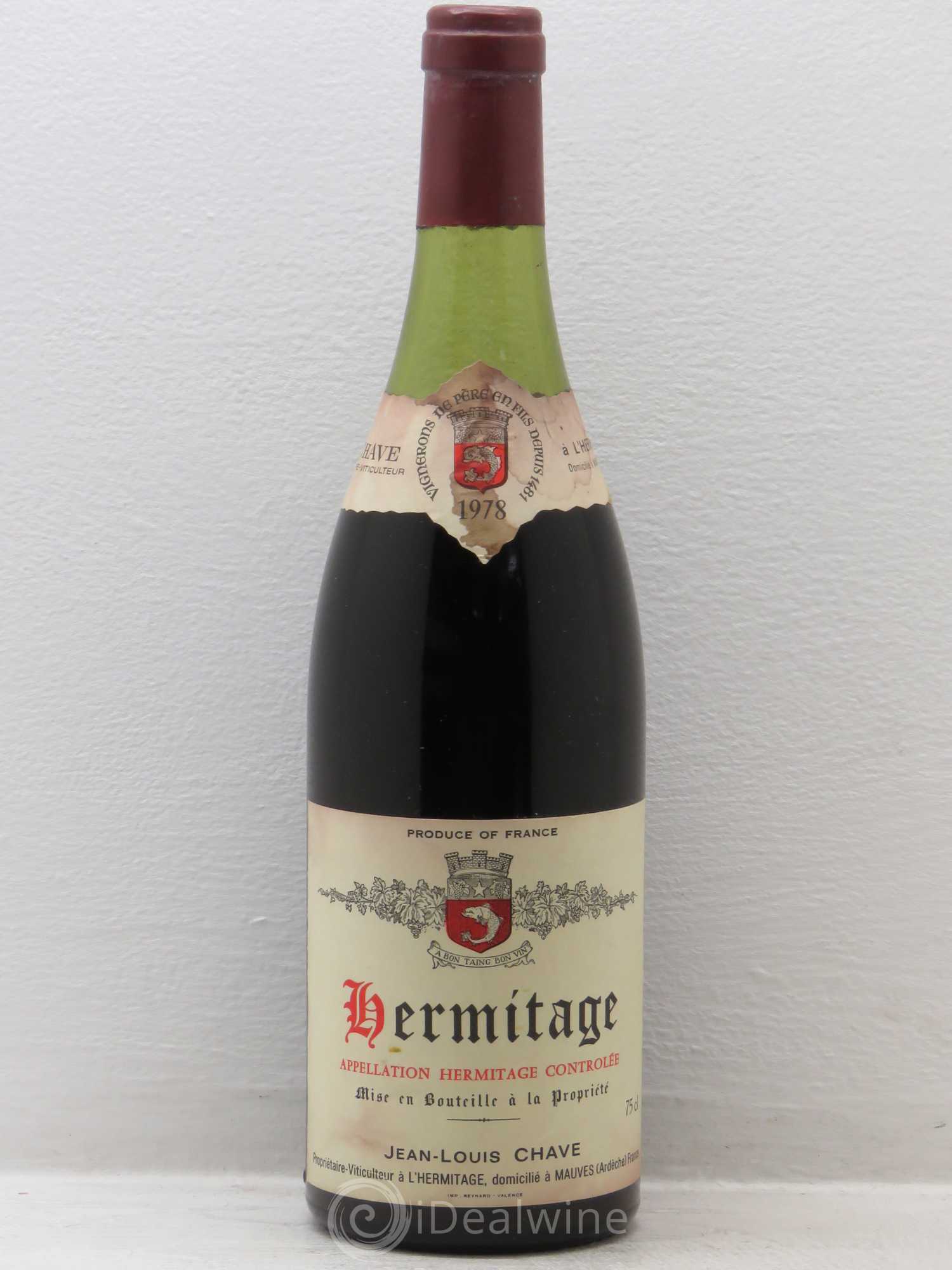 Hermitage Jean-Louis Chave 1978 - Lot de 1 bouteille - 0