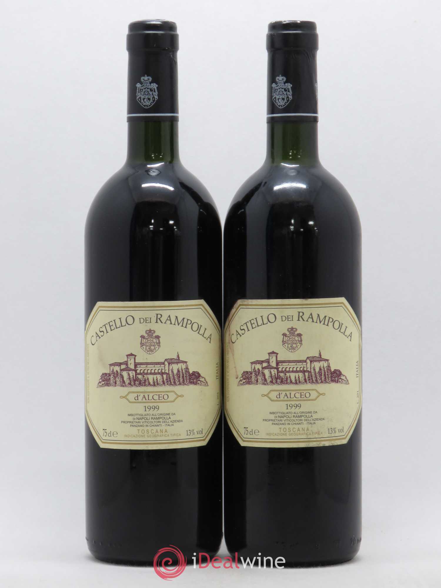 Toscana IGT Castello Dei Rampolla Vigna d'Alceo 1999 - Lot de 2 bouteilles - 0