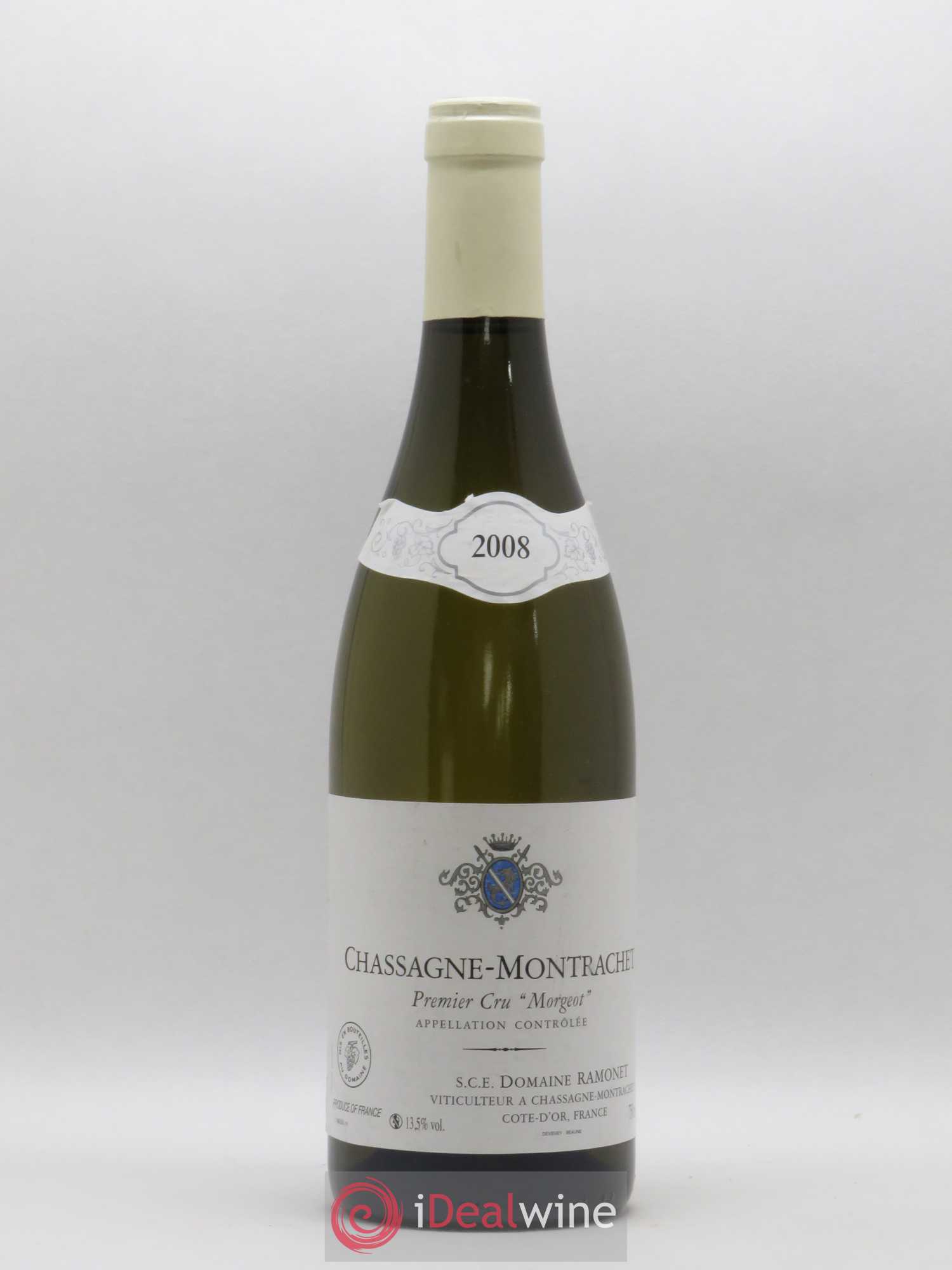 Chassagne-Montrachet 1er Cru Morgeot Ramonet (Domaine) 2008 - Lot de 1 bouteille - 0