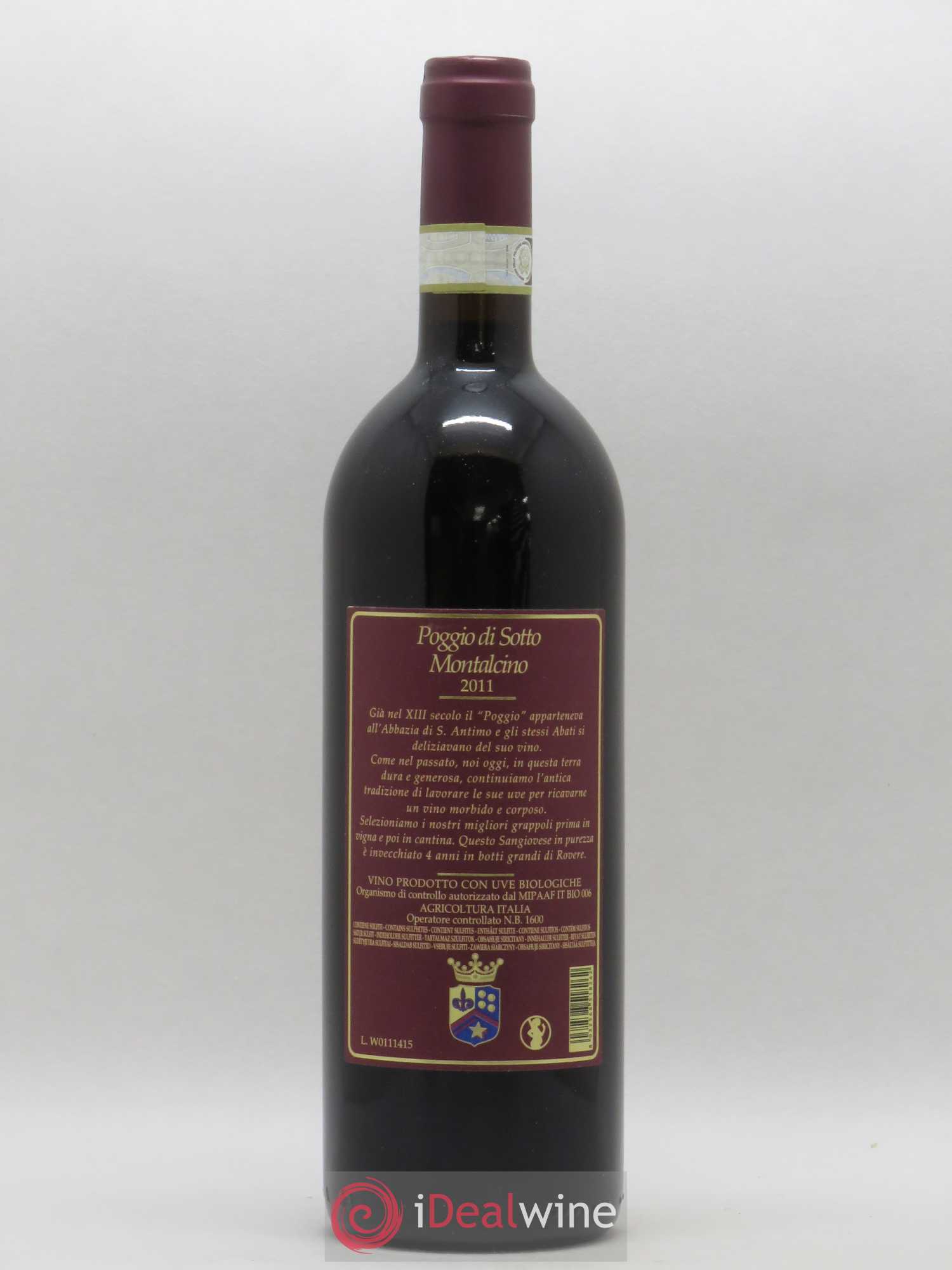 Brunello di Montalcino DOCG Poggio di Sotto 2011 - Lot de 1 bouteille - 1