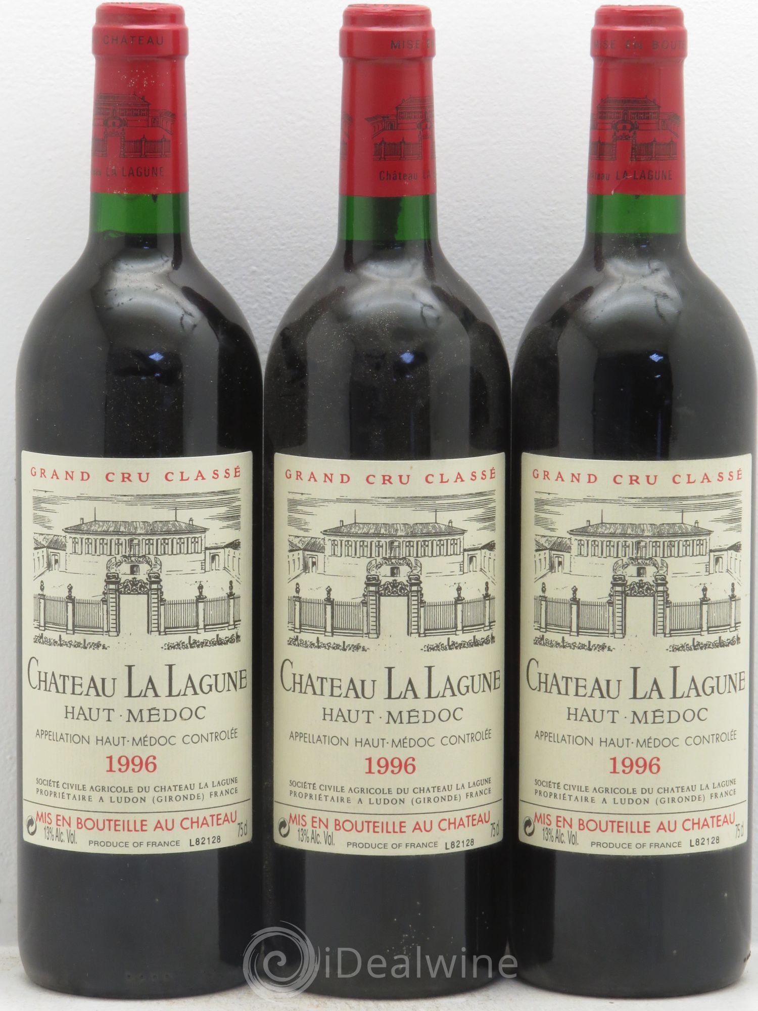 Château la Lagune 3ème Grand Cru Classé 1996 - Lot de 3 bouteilles - 0