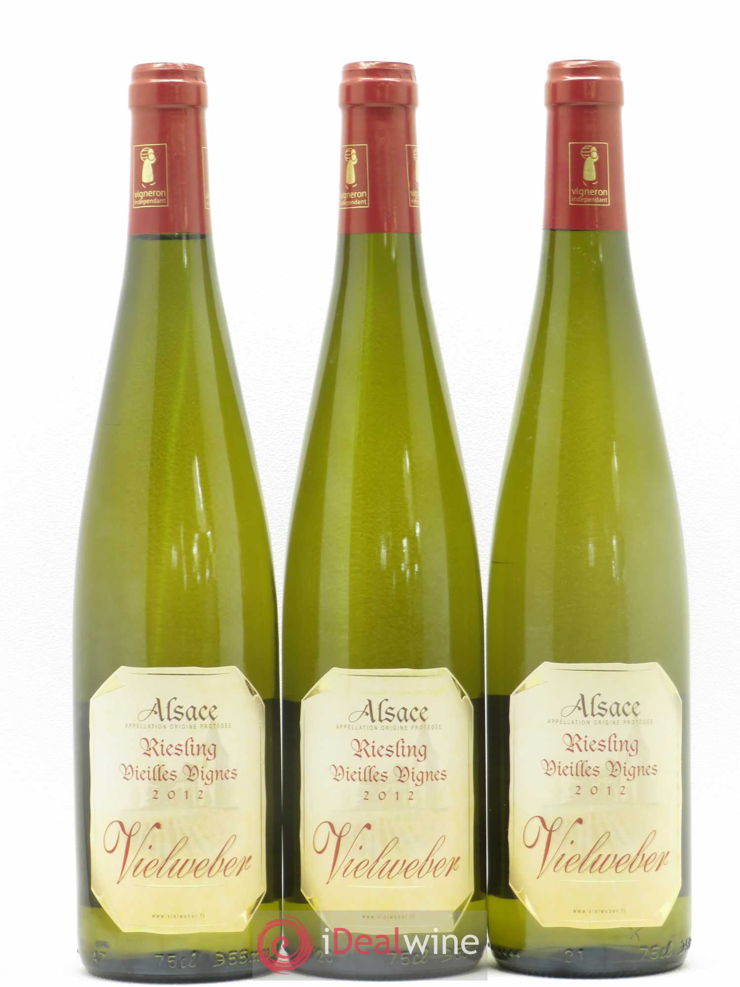 Riesling Vieilles Vignes Domaine Vielweber 2012 - Lotto di 3 bottiglie - 0