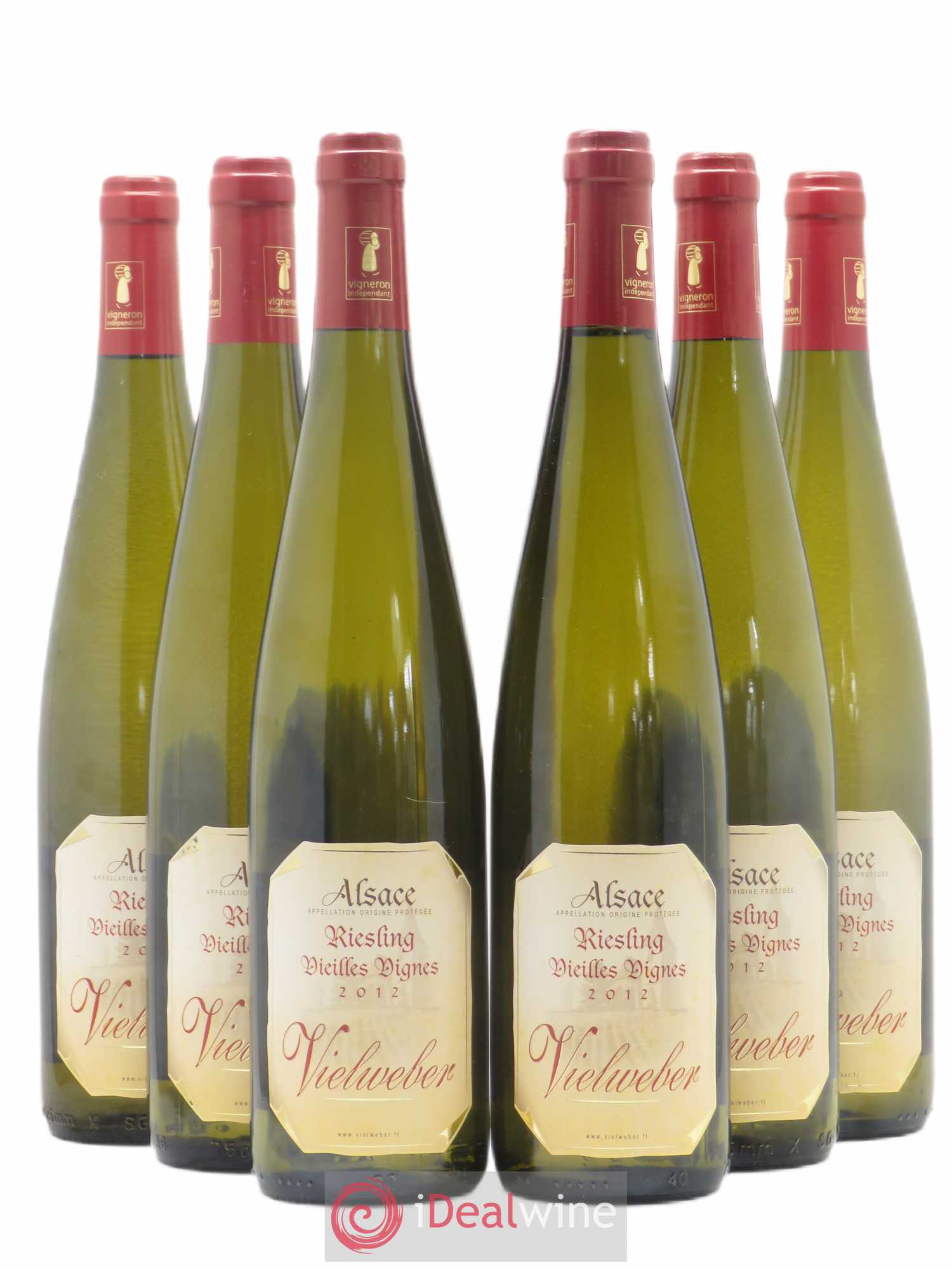 Riesling Vieilles Vignes Domaine Vielweber (sans prix de réserve) 2012 - Posten von 6 Flaschen - 0