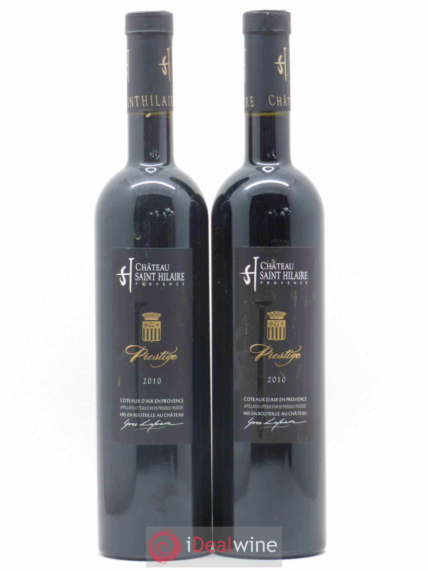 Coteaux d'Aix-en-Provence Domaine Saint Hilaire Prestige 2010 - Posten von 2 Flaschen - 0