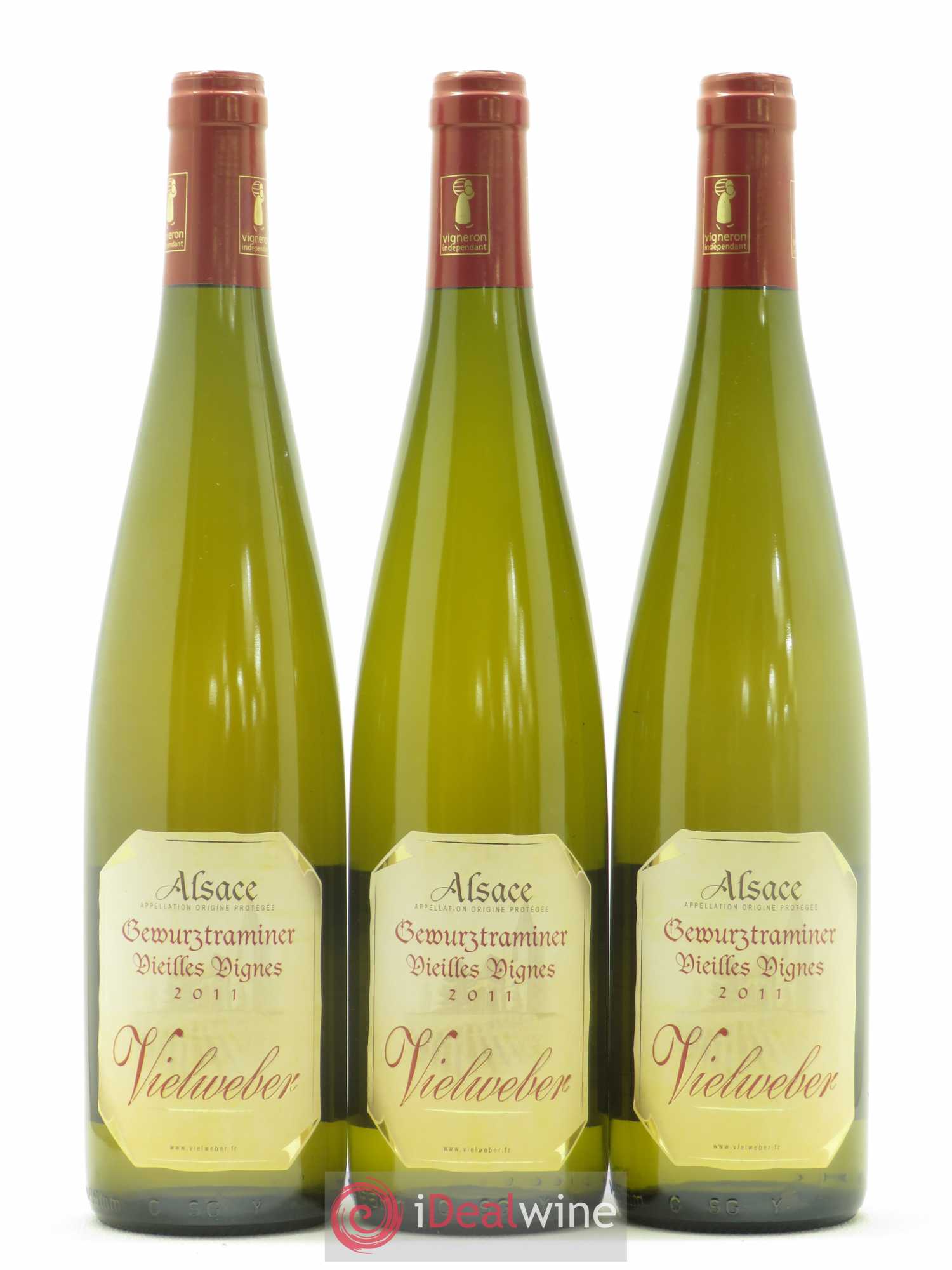 Gewurztraminer Vieilles Vignes Domaine Vielweber 2011 - Posten von 3 Flaschen - 0