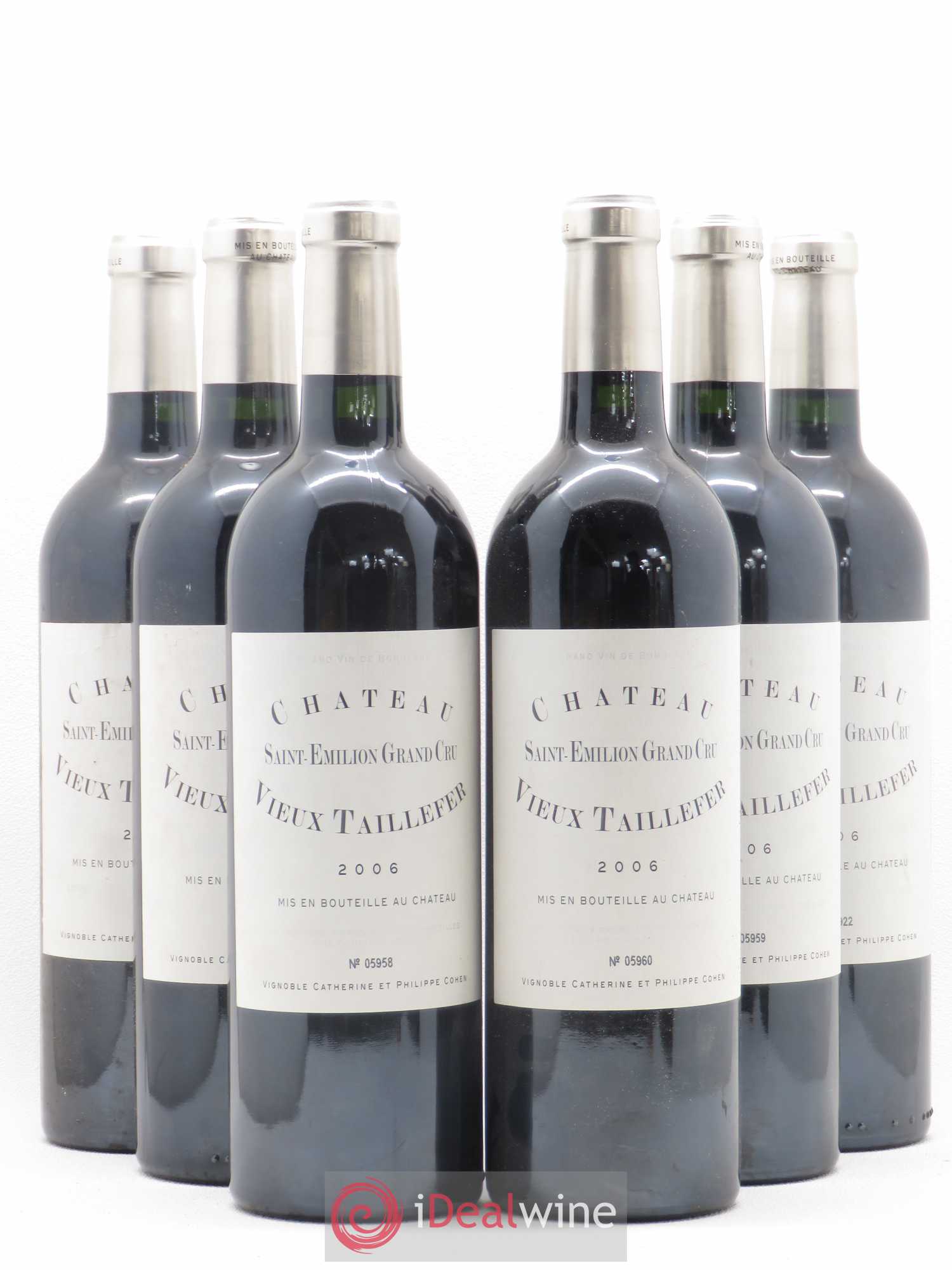 Saint-Émilion Grand Cru Château Vieux Taillefer 2006 - Lot de 6 bouteilles - 0