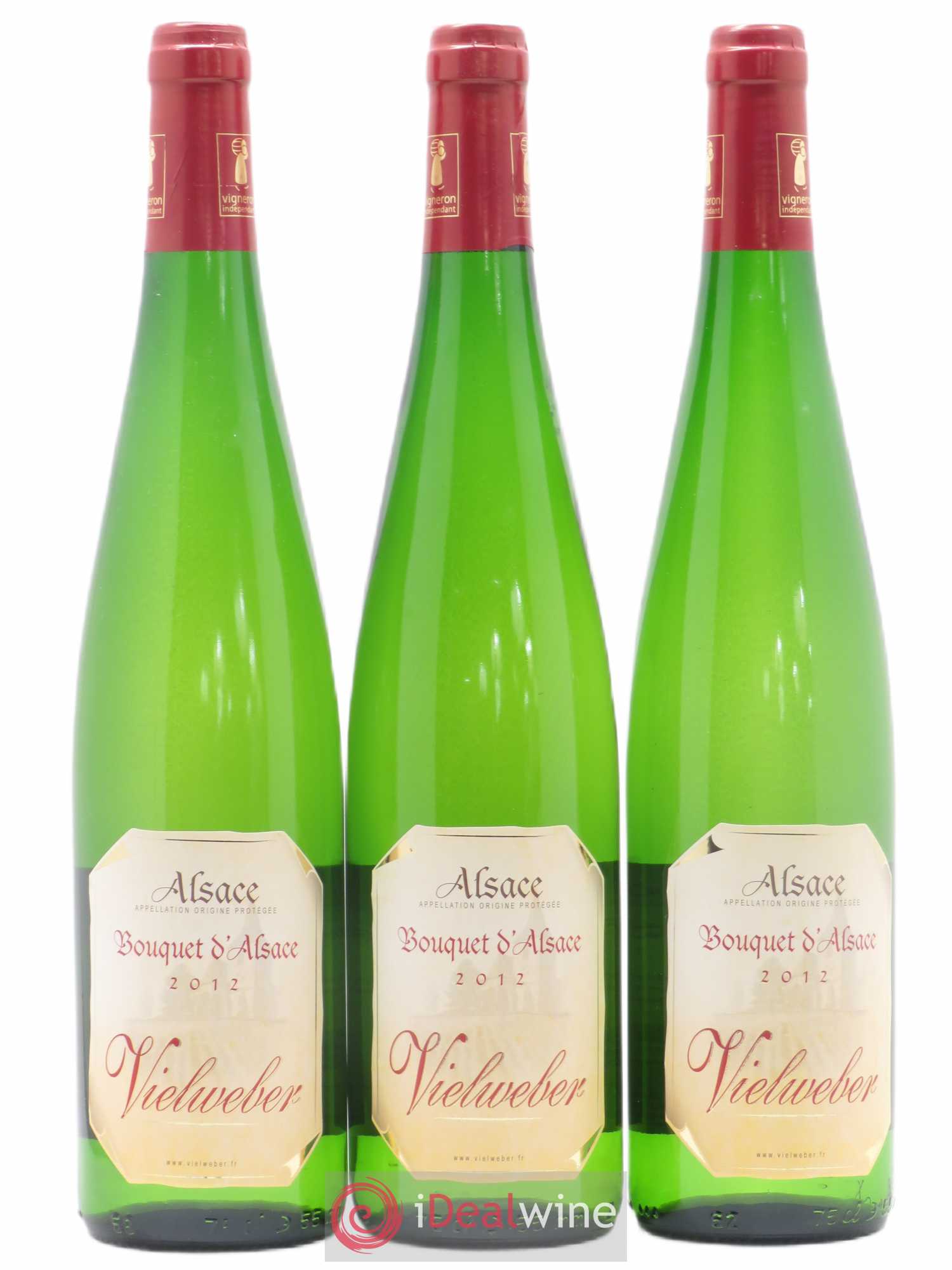 Alsace Bouquet d'Alsace Domane Vielweber (sans prix de réserve) 2012 - Posten von 3 Flaschen - 0