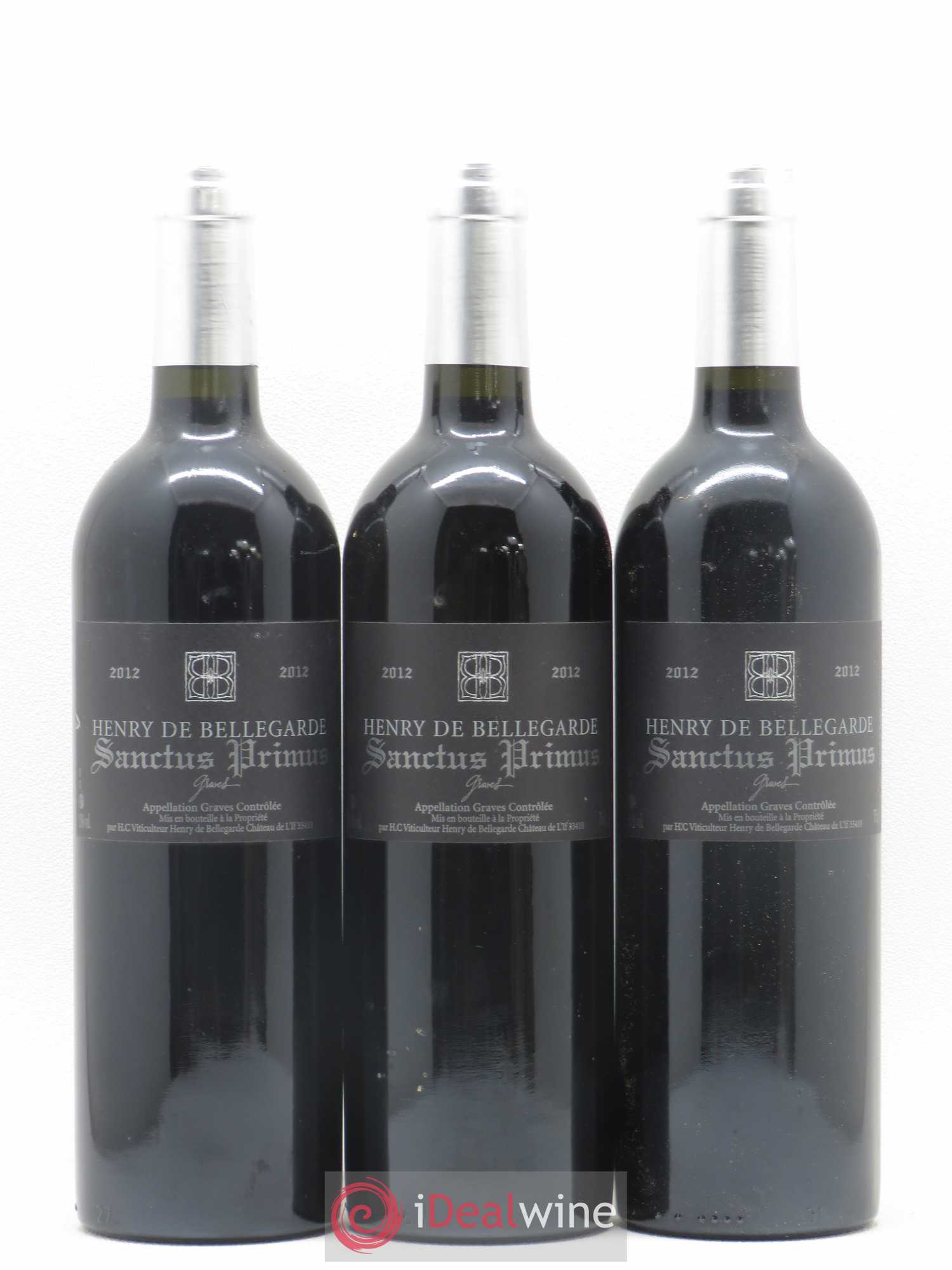 Graves Sanctus Primus Henry de Bellegarde (sans prix de réserve) 2012 - Lot de 6 bouteilles - 1