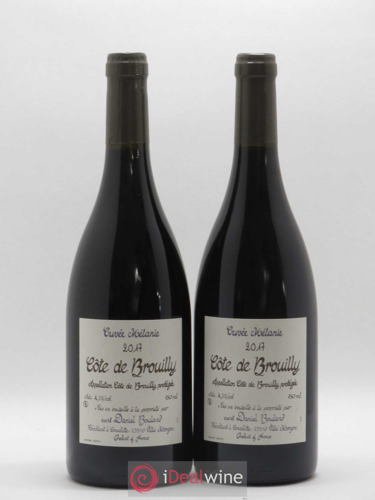 Côte de Brouilly Cuvée Mélanie Daniel Bouland (Domaine) (sans prix de réserve) 2017 - Lot de 2 bouteilles - 0