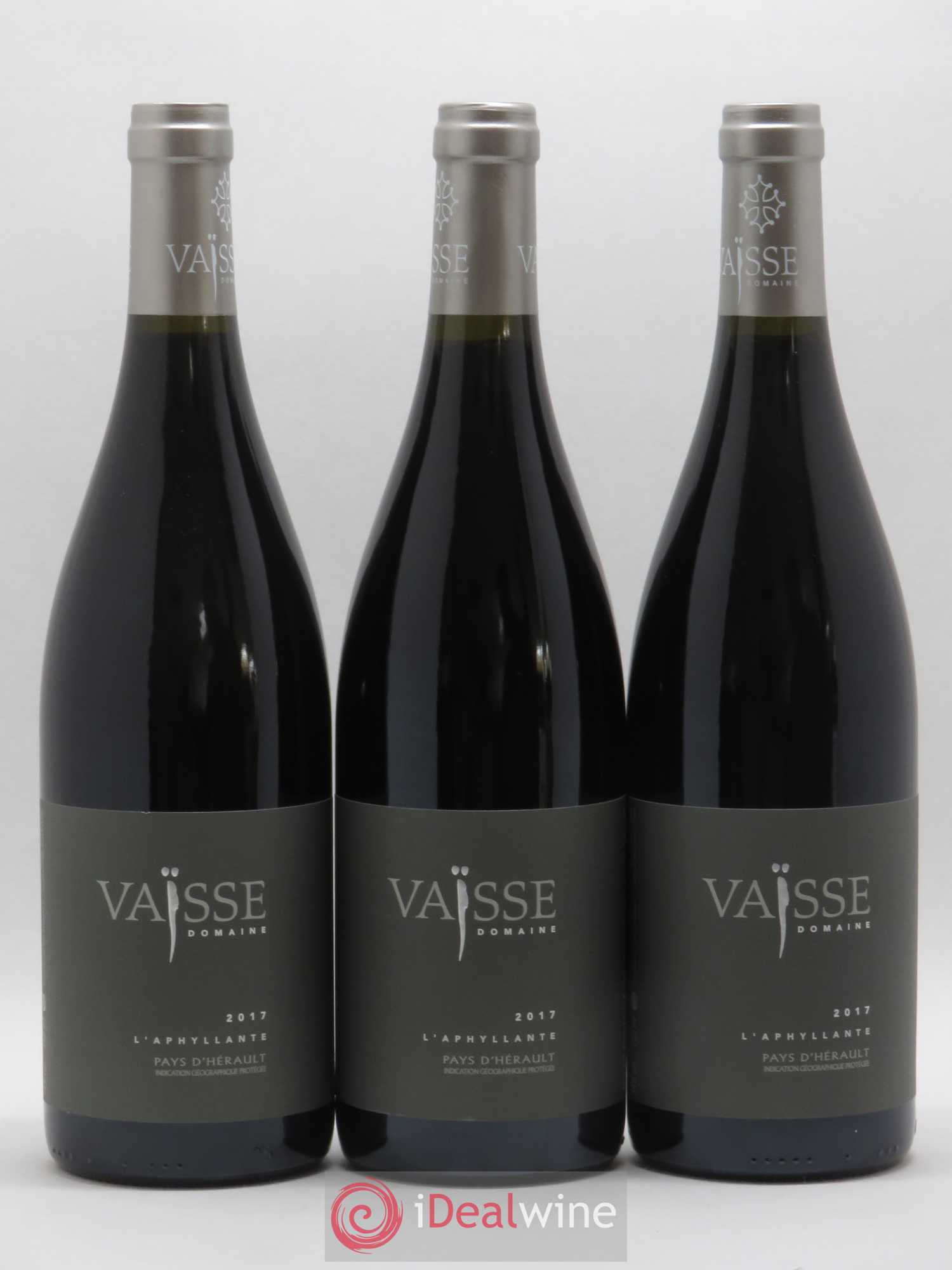 Pays d'Hérault L'Aphyllante Vaisse (Domaine) (sans prix de réserve) 2017 - Lot de 3 bouteilles - 0