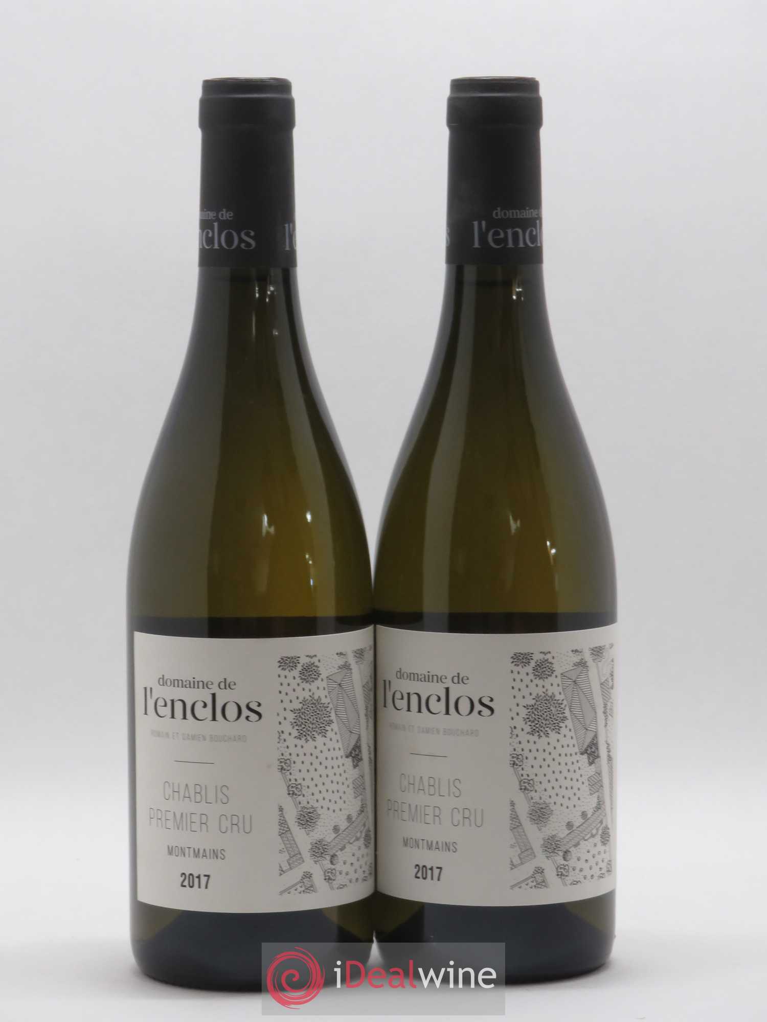 Chablis 1er Cru Montmains Domaine De L'Enclos (sans prix de réserve) 2017 - Posten von 2 Flaschen - 0