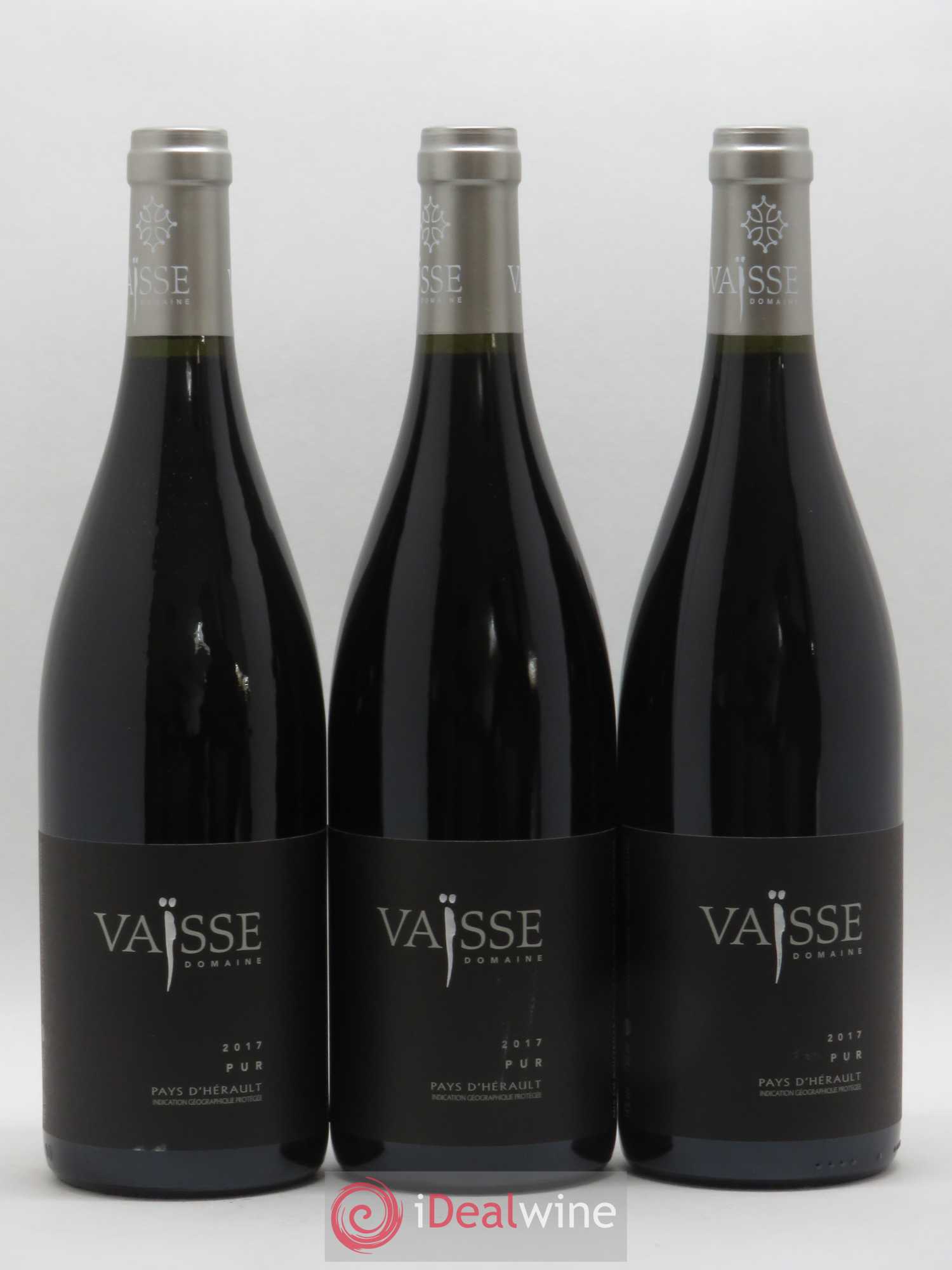 Pays d'Hérault Pur Vaisse (Domaine) (sans prix de réserve) 2017 - Lot de 3 bouteilles - 0