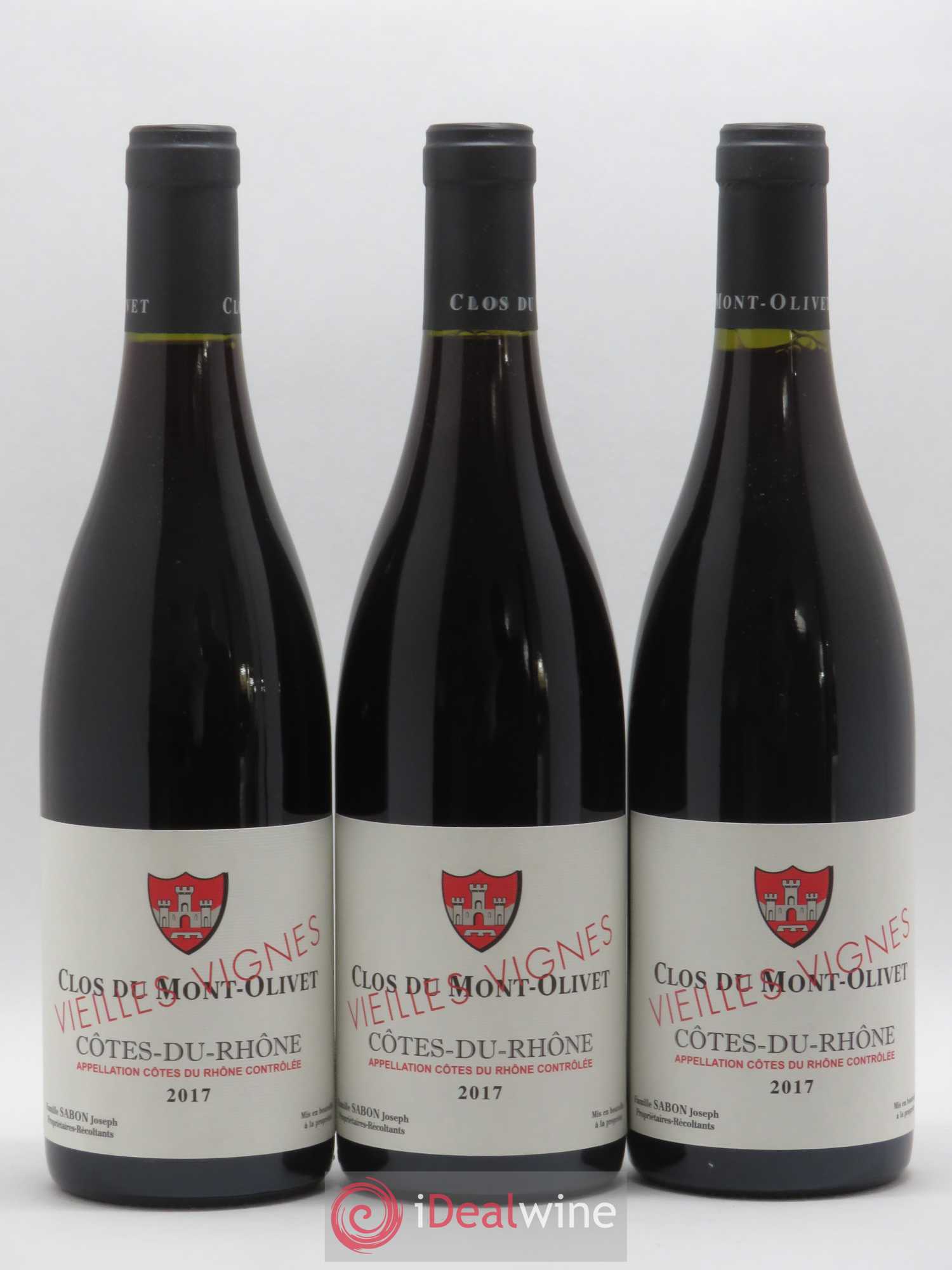 Côtes-du-Rhône Vieilles Vignes Clos du Mont-Olivet (sans prix de réserve) 2017 - Lot de 3 bouteilles - 0