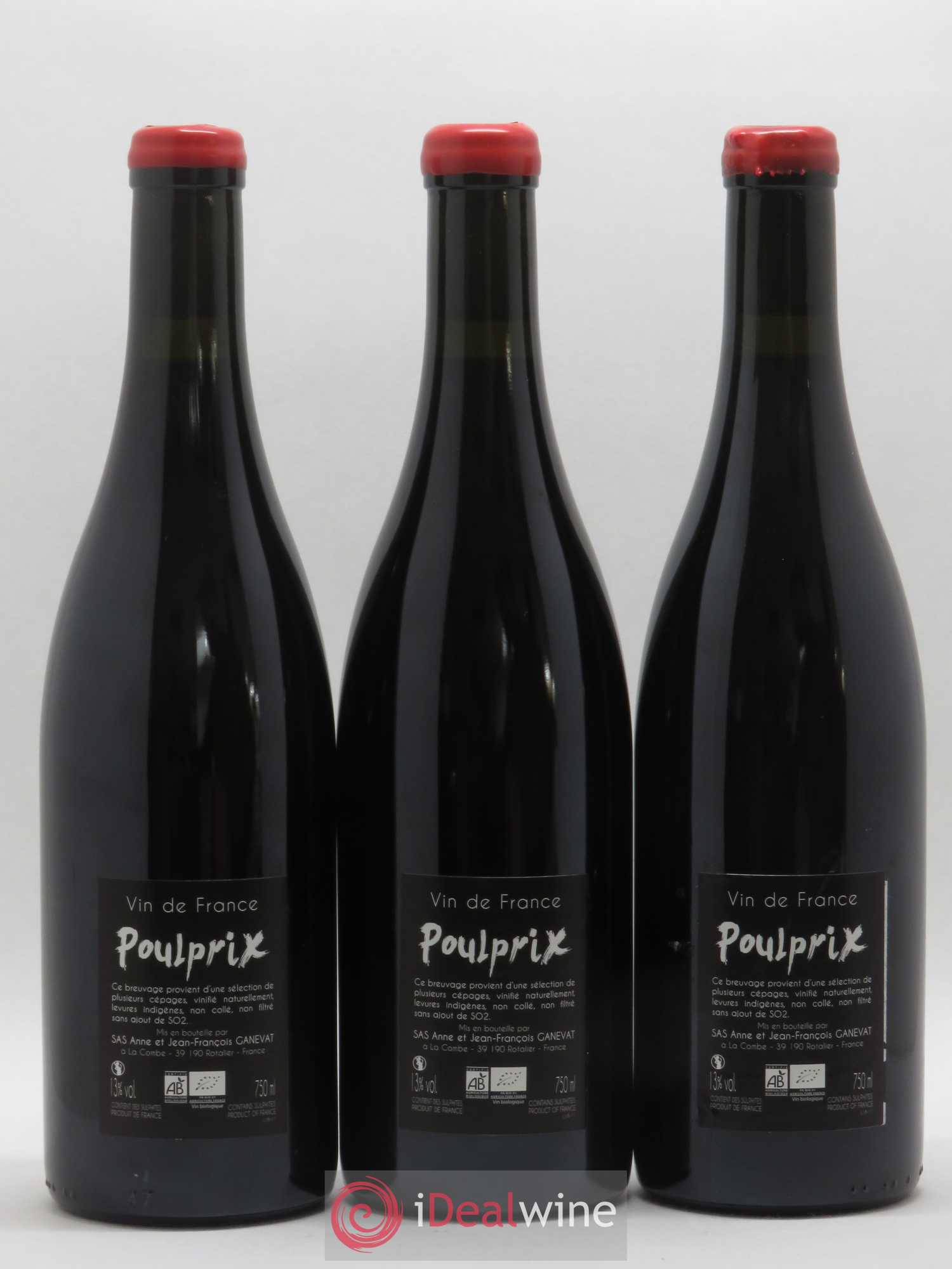 Vin de France Poulprix Anne et Jean François Ganevat  (sans prix de réserve) 2018 - Lot de 3 bouteilles - 1