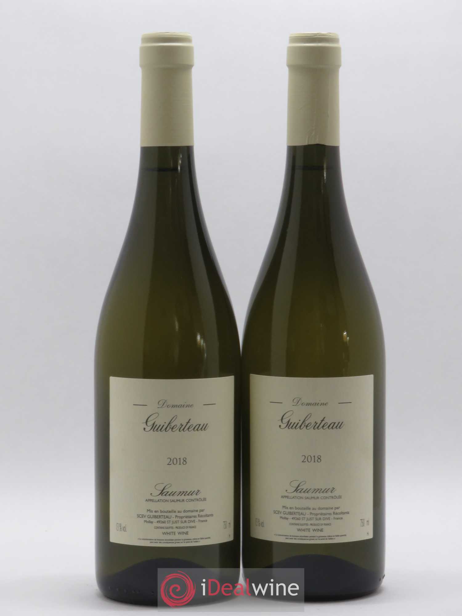 Saumur Domaine Guiberteau (sans prix de réserve) 2018 - Lot de 2 bouteilles - 0