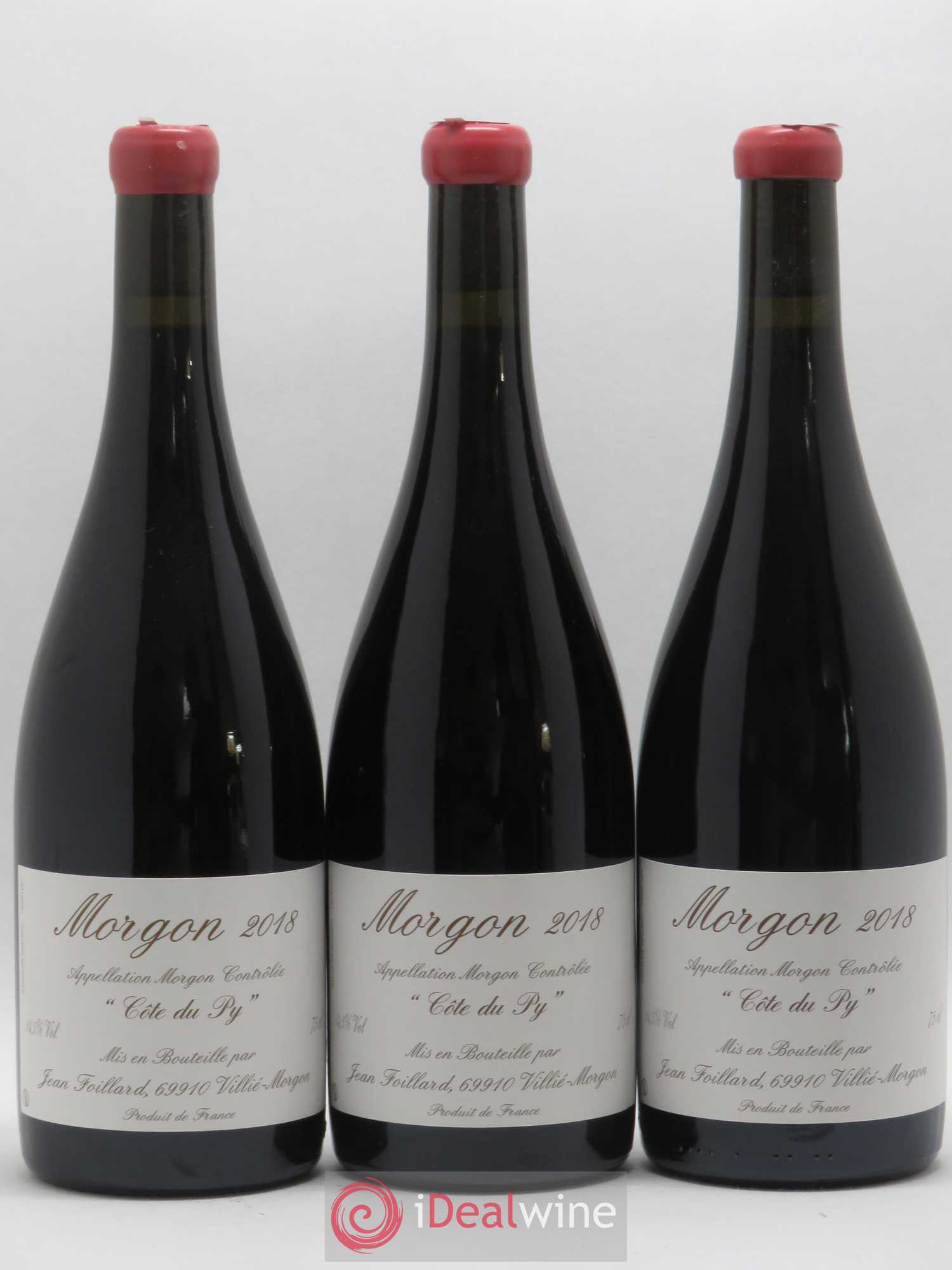 Morgon Côte du Py Jean Foillard (sans prix de réserve) 2018 - Lot de 3 bouteilles - 0