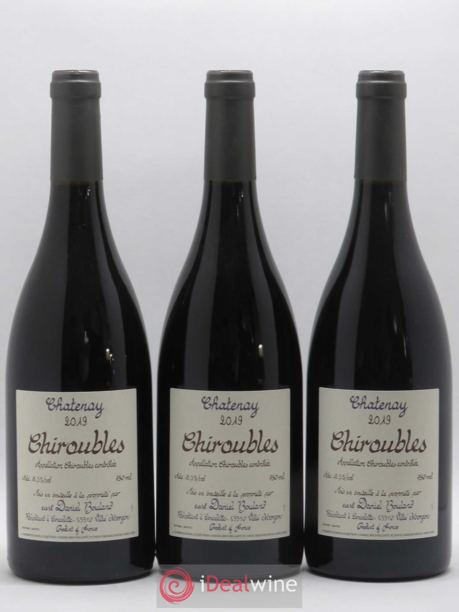 Chiroubles Chatenay Daniel Bouland (Domaine) (sans prix de réserve) 2019 - Lot de 3 bouteilles - 0