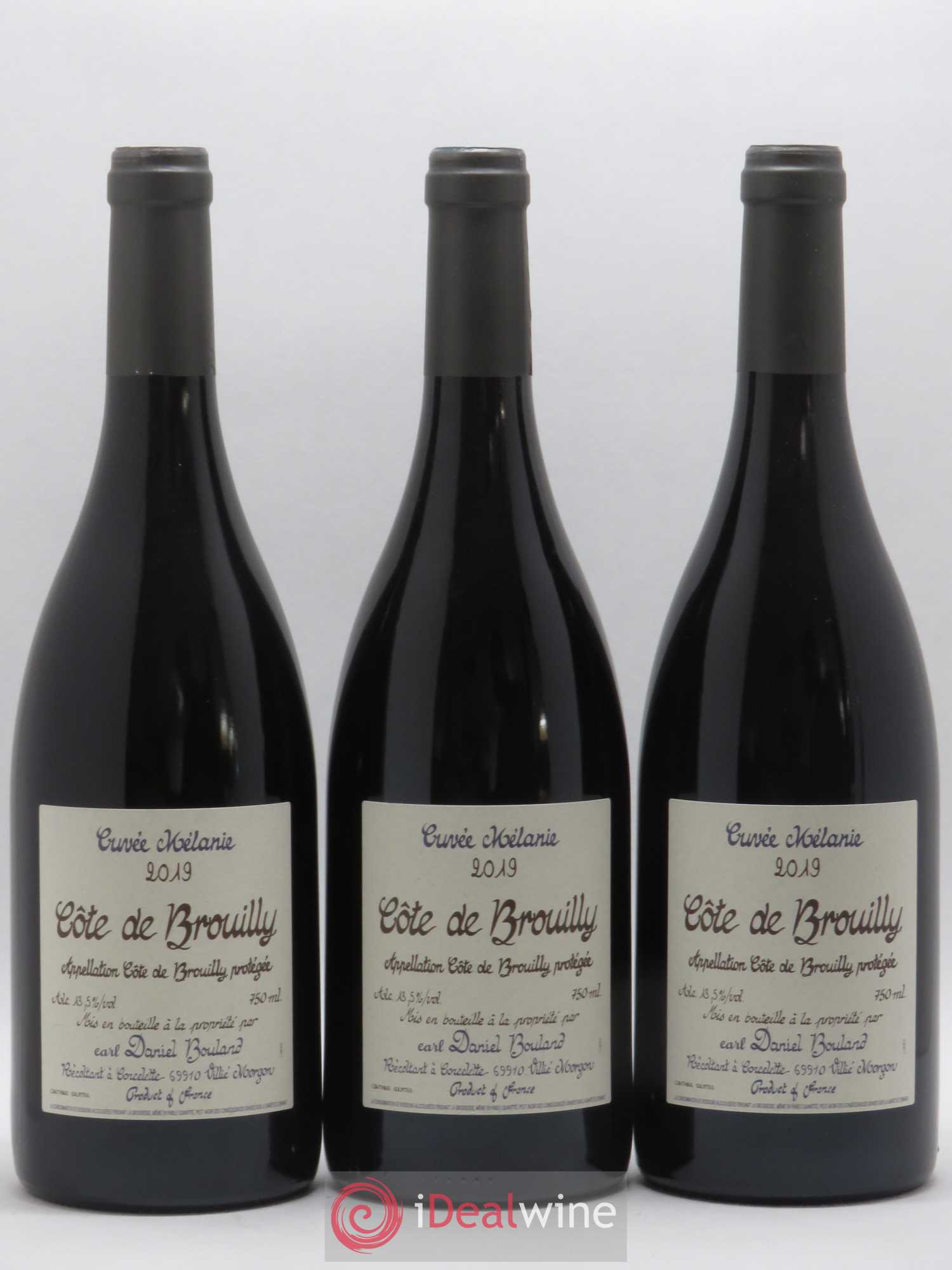 Côte de Brouilly Cuvée Mélanie Daniel Bouland (Domaine) (sans prix de réserve) 2019 - Lot de 3 bouteilles - 0