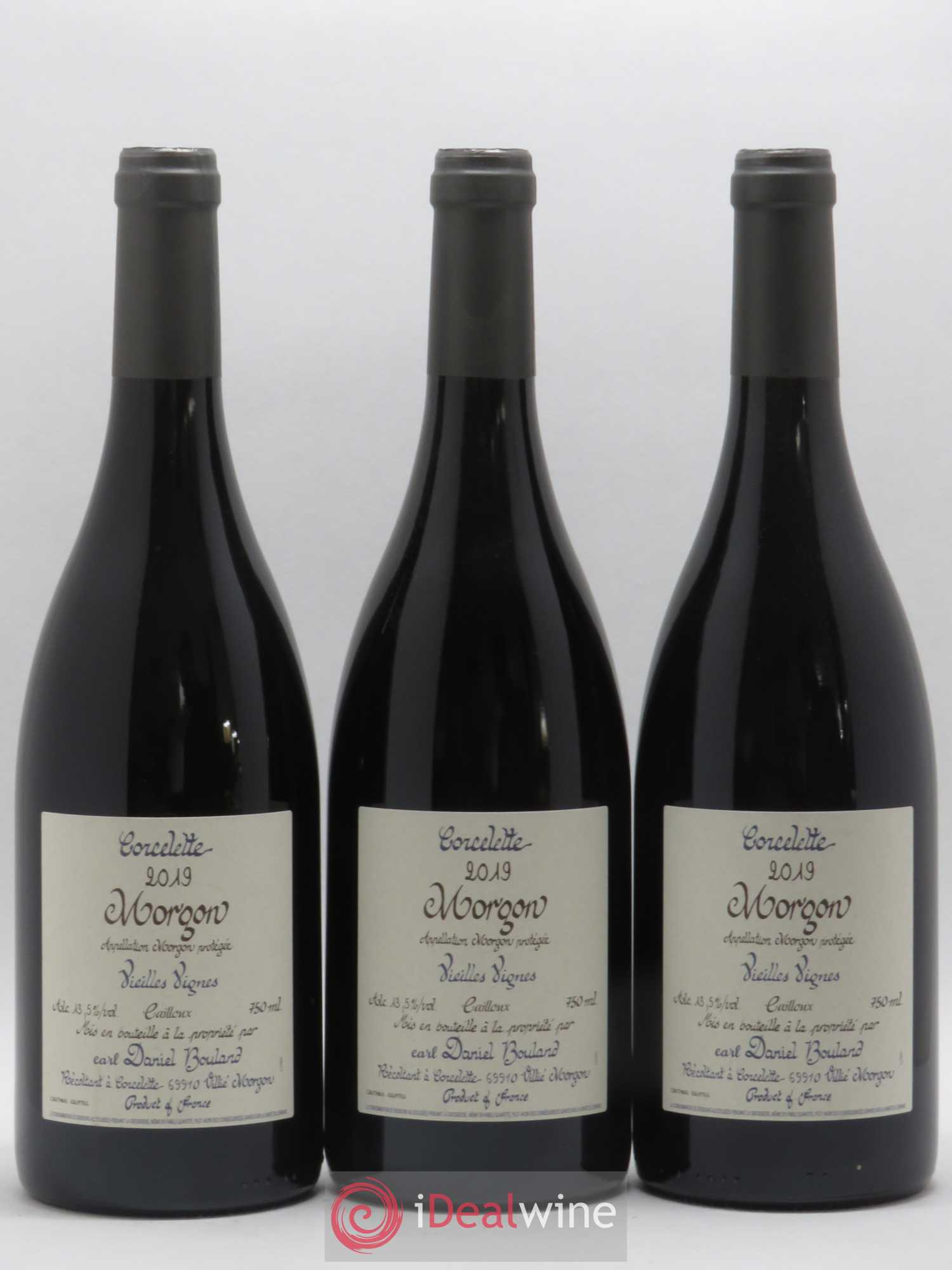 Morgon Corcelette Vieilles Vignes Cailloux Daniel Bouland (Domaine) (sans prix de réserve) 2019 - Lot de 3 bouteilles - 0