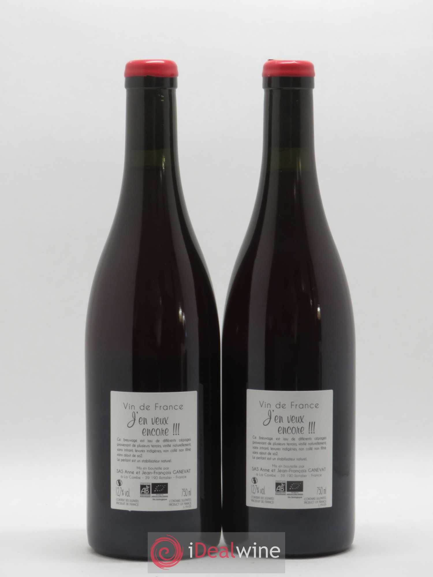 Vin de France J'en veux encore Anne et Jean François Ganevat (sans prix de réserve) 2019 - Lot de 2 bouteilles - 1